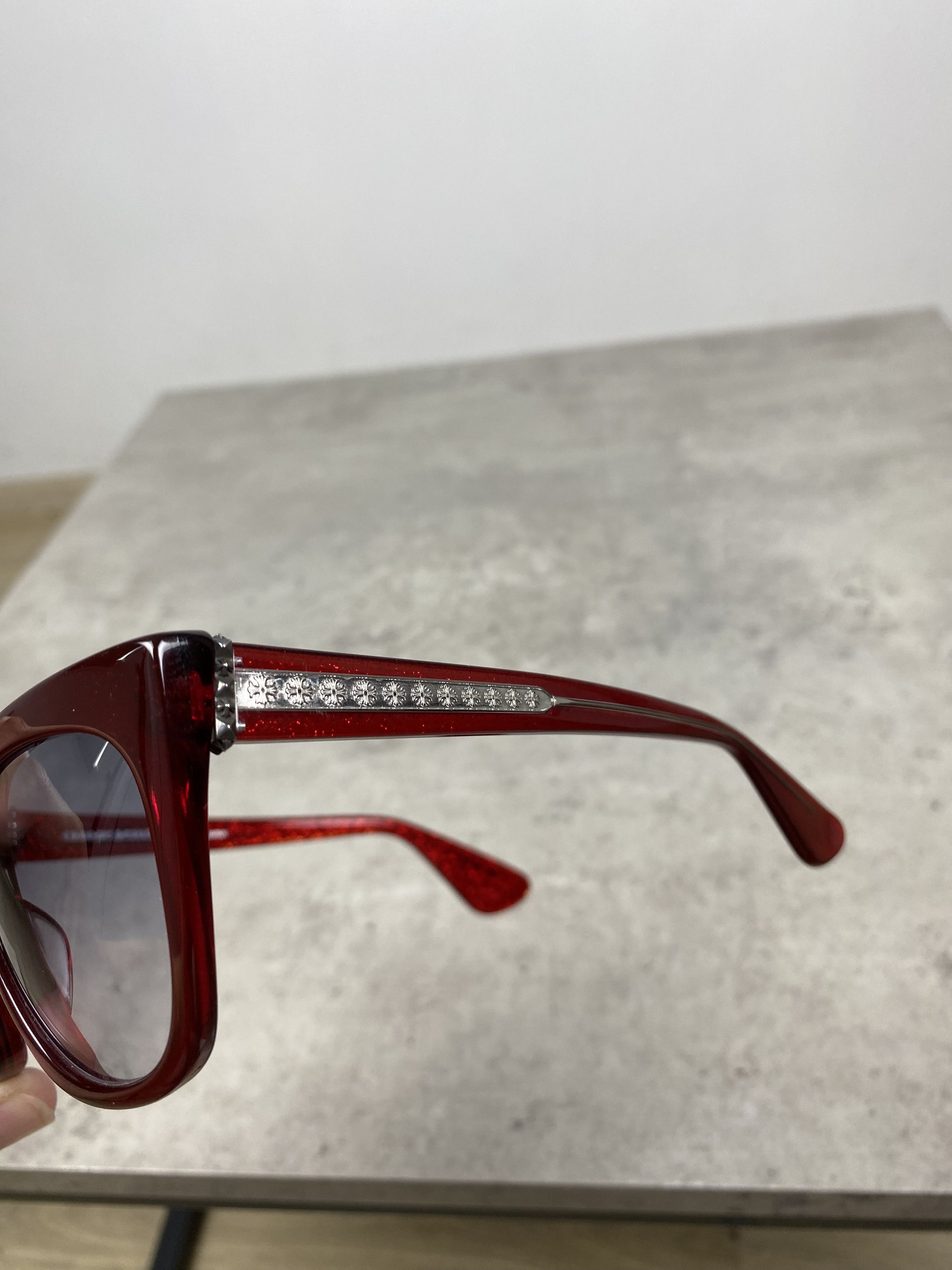 Chrome Hearts Chrome Hearts GLITTER GOO II RCRYS Sunglasses Red Size ONE SIZE - 5 Thumbnail