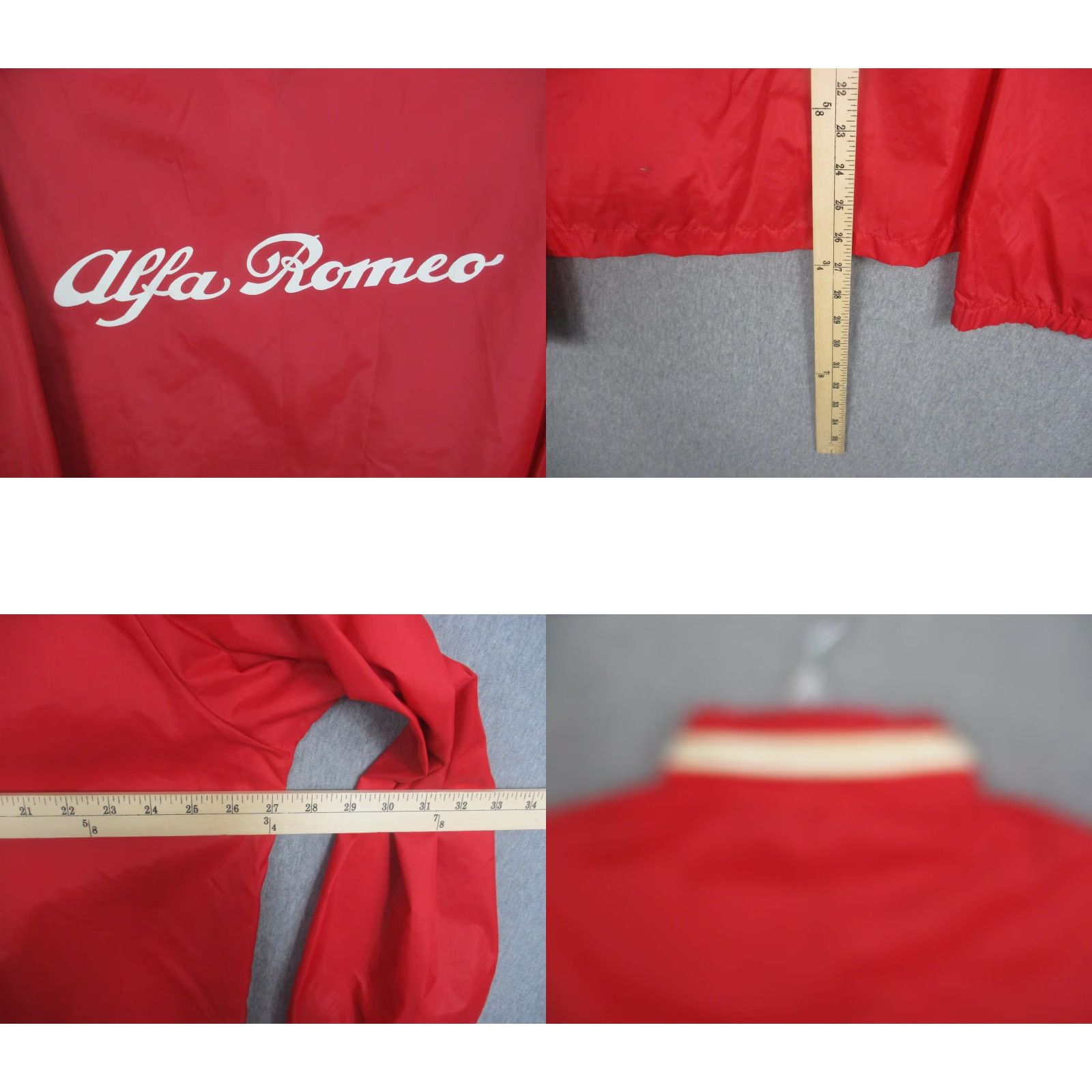 Champion VINTAGE Alfa Romeo Jacket Mens XL Red Hooded Windbreaker Nylon 60s Size US XL / EU 56 / 4 - 8 Thumbnail