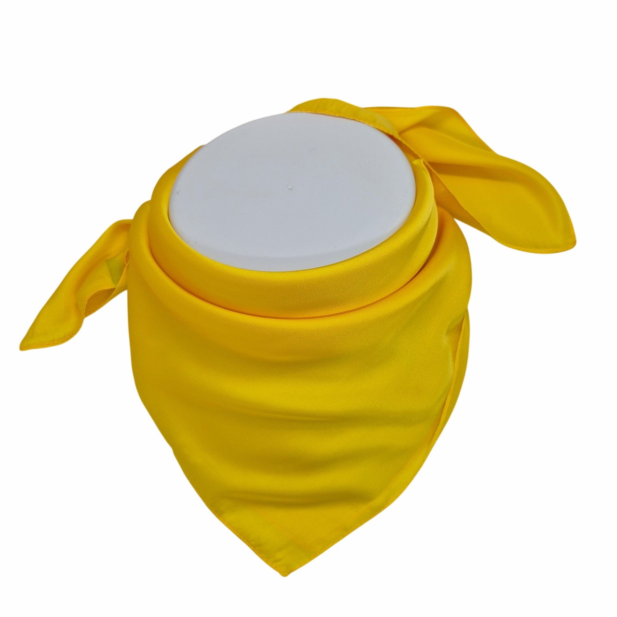 Other ✨Bandana Silky Soft Square Scarf Yellow Hiyab Neckerchief Sh Size ONE SIZE - 2 Thumbnail