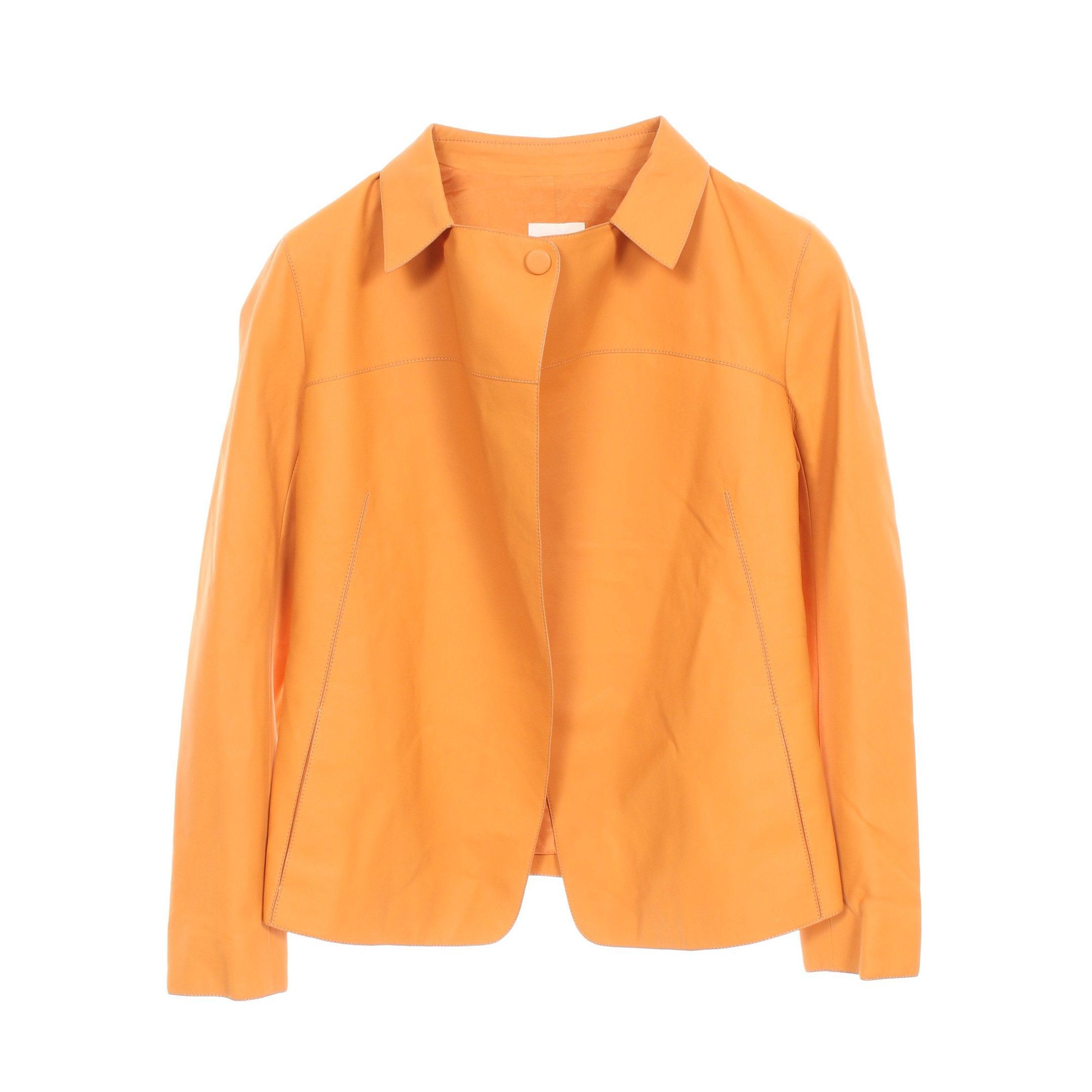 Hermes Hermes Jacket Leather Orange Brown Size ONE SIZE - 1 Thumbnail
