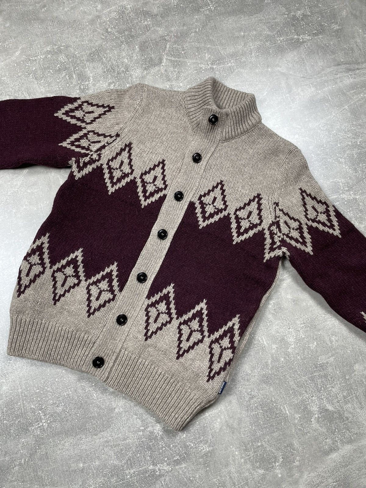 Barbour × Vintage Barbour English Wool Tweed Collared Knitted Haunting Sweater Size US M / EU 48-50 / 2 - 3 Thumbnail