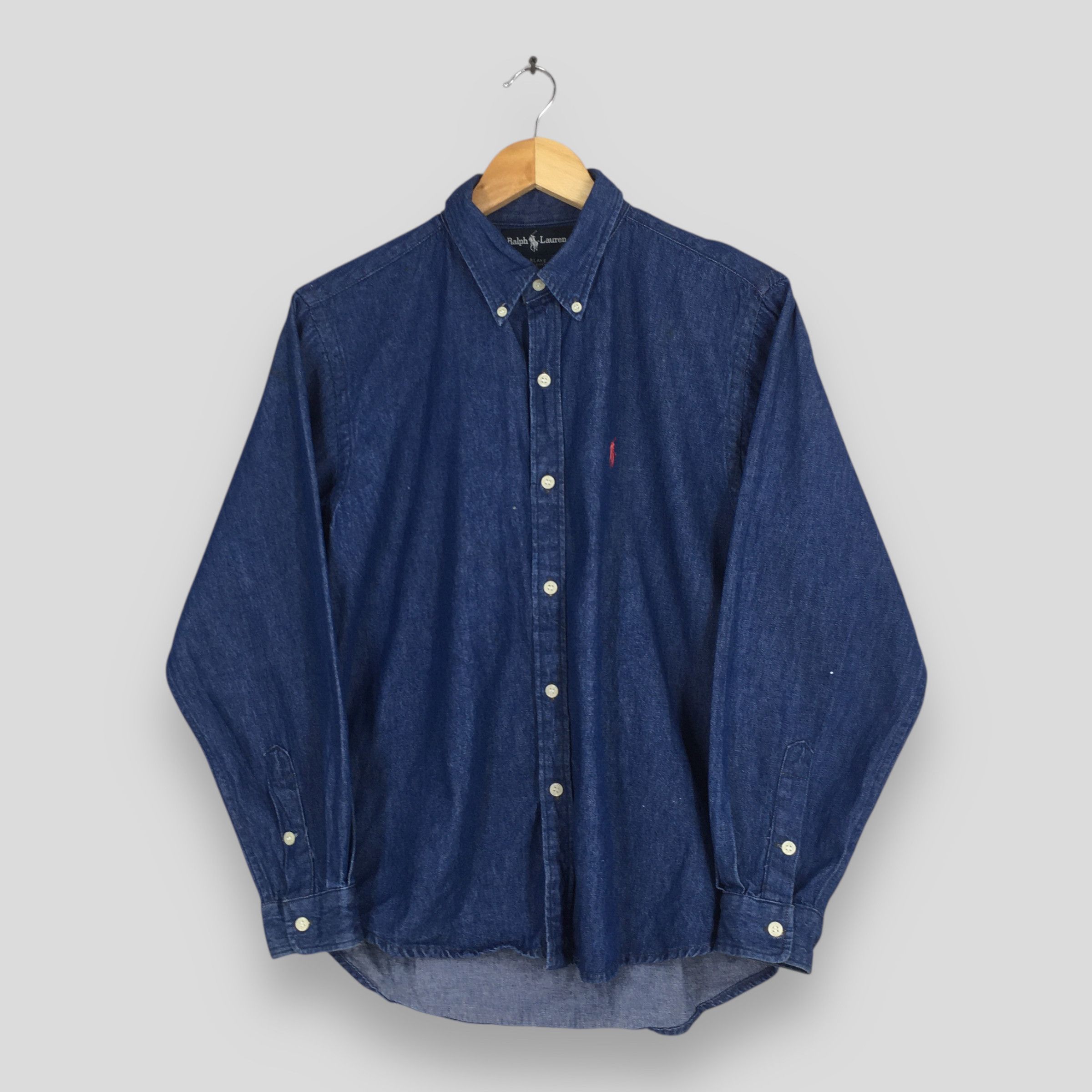 Polo Ralph Lauren Vintage 90s Polo Ralph Lauren Blue Jeans Shirt Medium Size US M / EU 48-50 / 2 - 1 Thumbnail