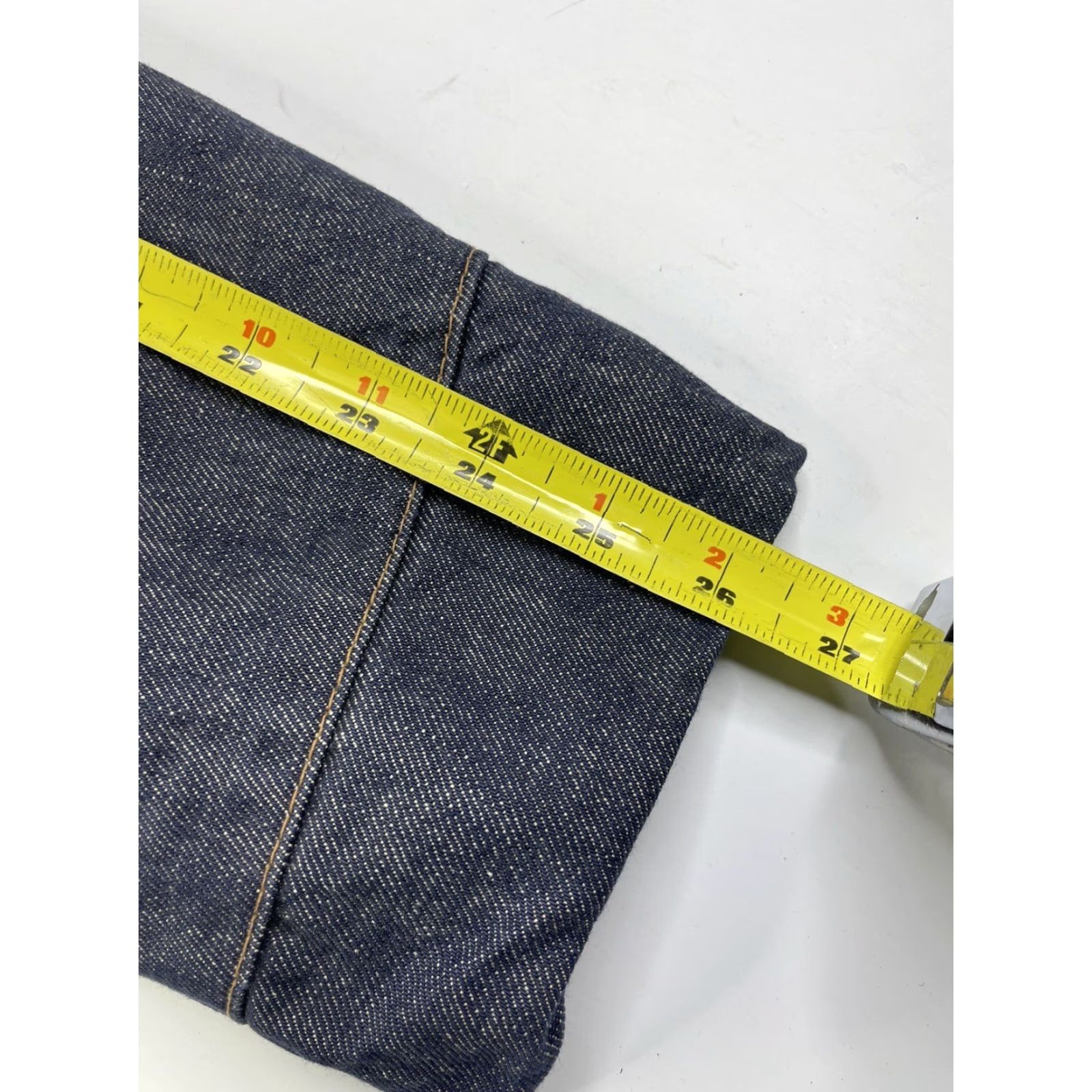 Sears VINTAGE ROEBUCKS Sears Denim Shearling Jacket Chore Coat Sherpa Lined 40 Tall Jeans Cotton Blue Men 80s 90s Western Cowboy Workwear Jacket Size US XXS / EU 40 - 5 Thumbnail