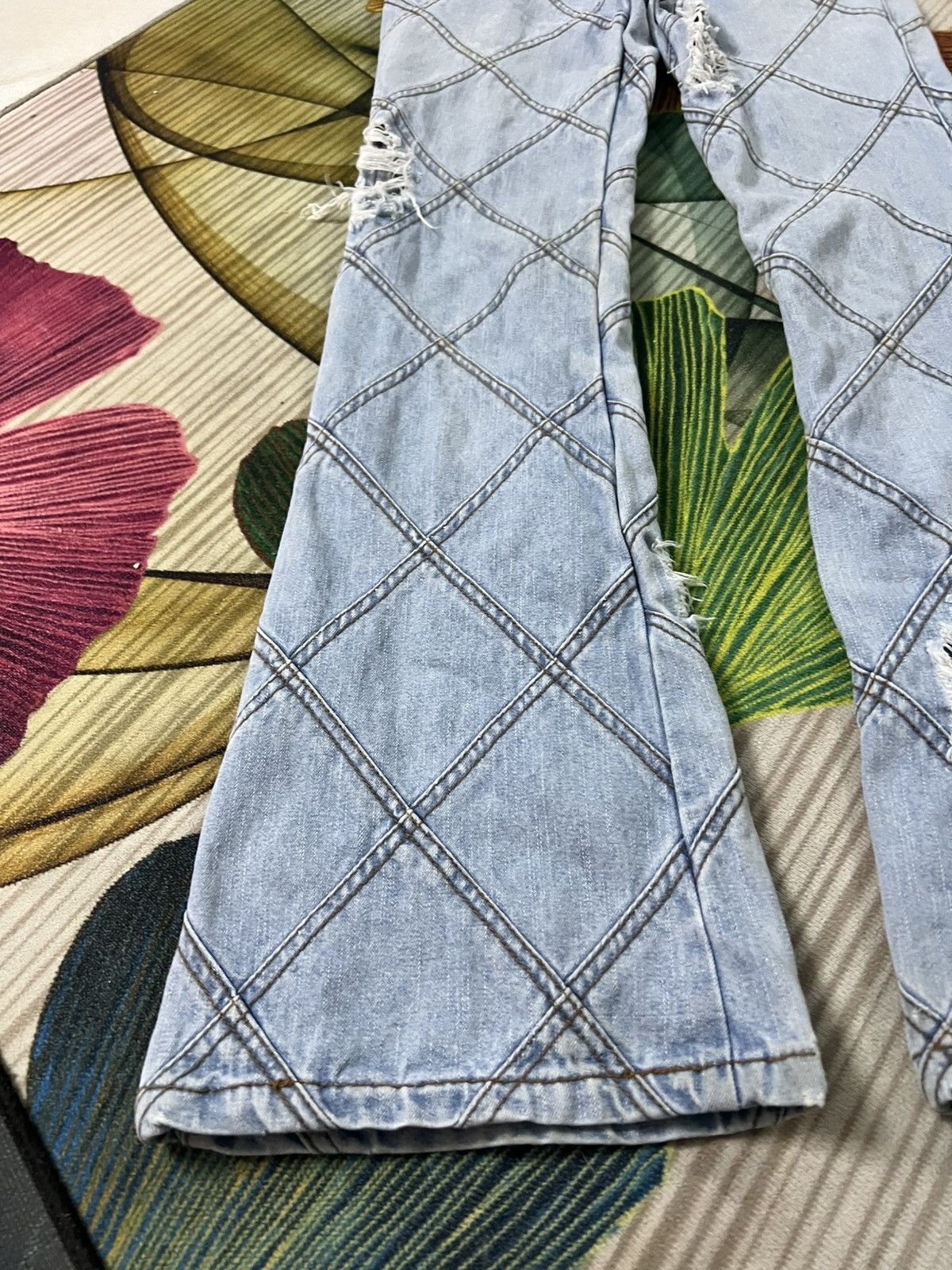 Japanese Brand 💥Flare💥Estacot Faded Distress Jean Like Tornado Mart Size US 28 / EU 44 - 7 Thumbnail