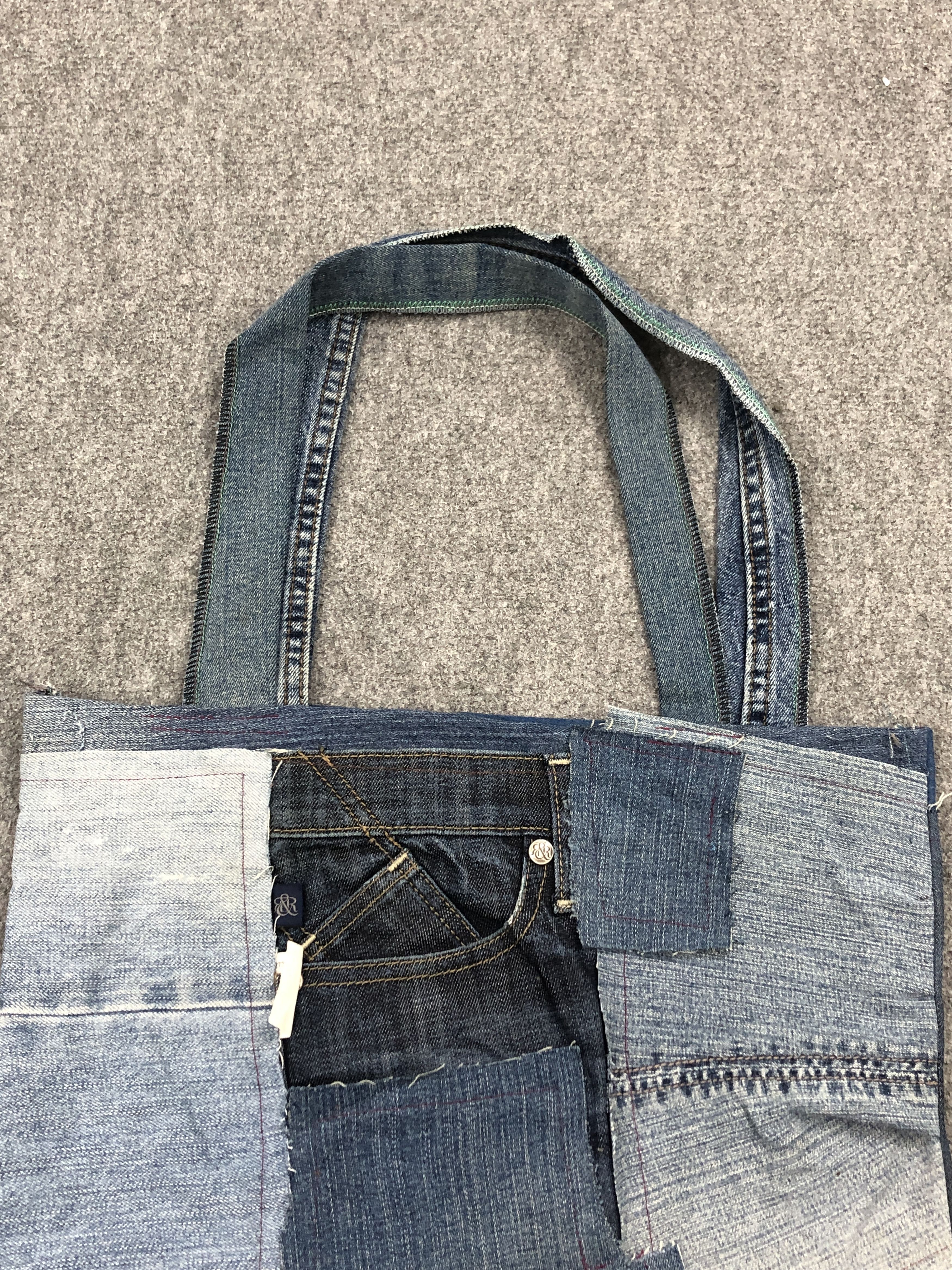 Vintage Vintage Custom Made Jeans Totebag BG0154 Size ONE SIZE - 2 Thumbnail