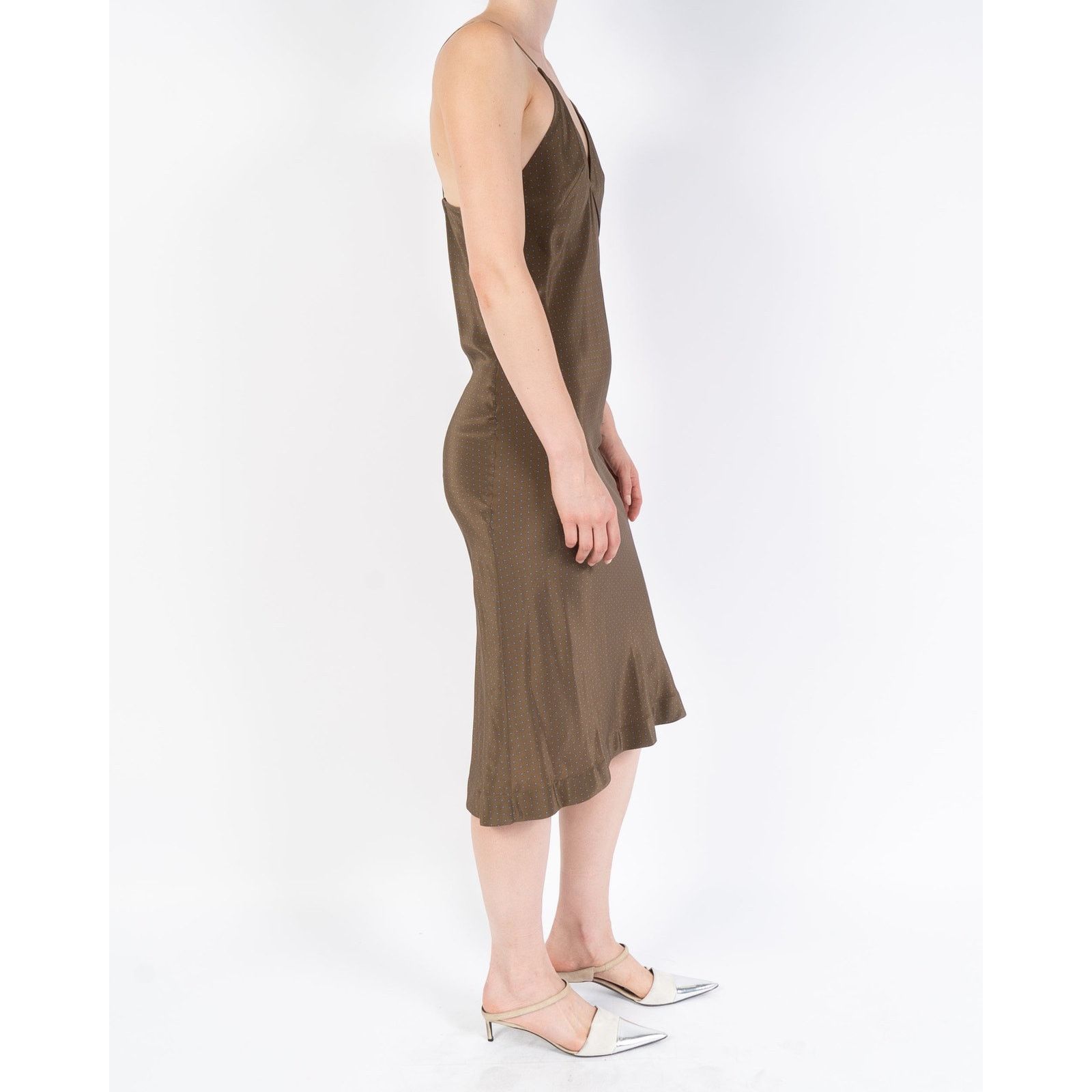 Haider Ackermann SS19 Spencer Mud Dotted Silk Dress Size S / US 4 / IT 40 - 3 Thumbnail