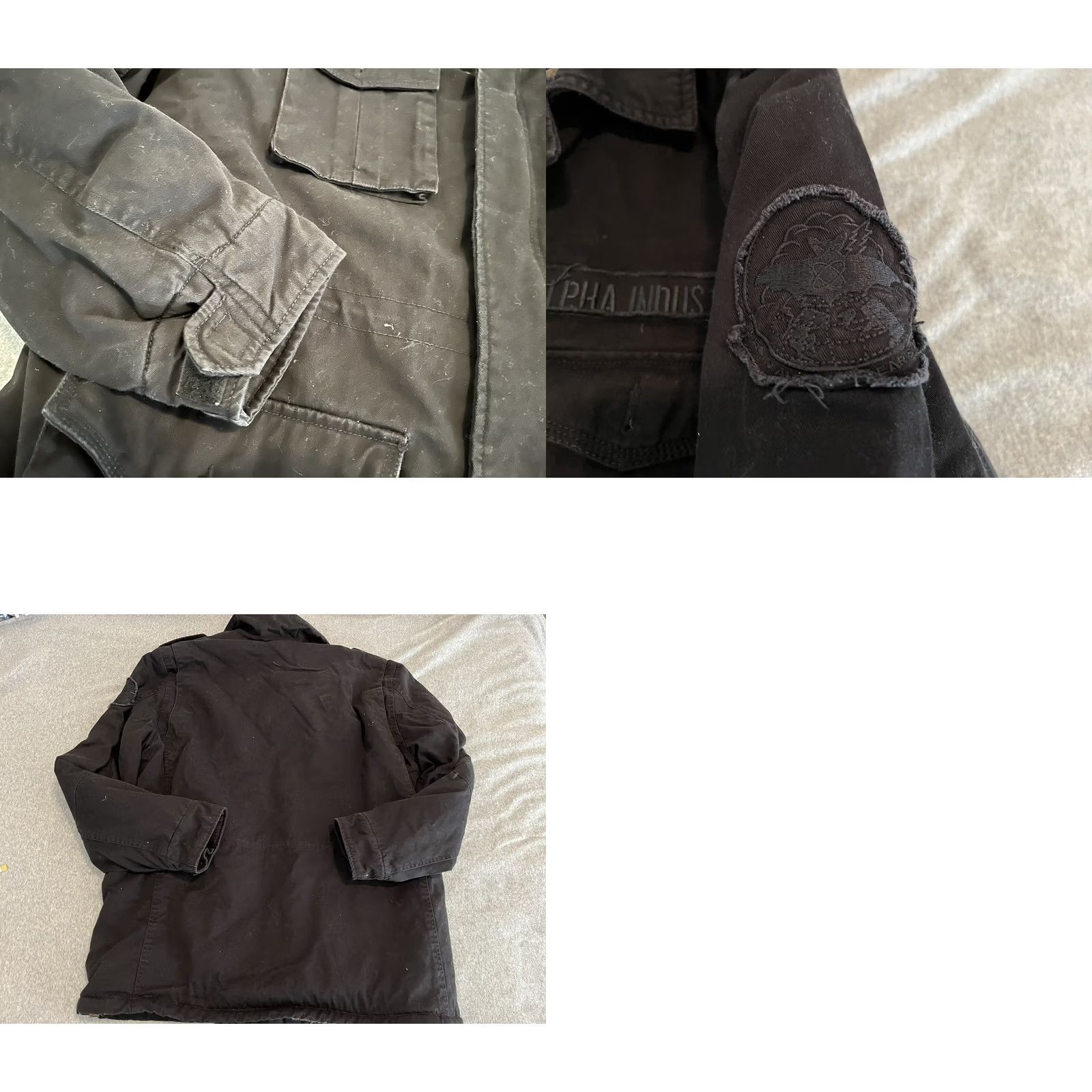 Alpha Industries Alpha Industries Black Jacket Military Patches Sherpa Lining Size XL Mens Jacket Black XL Size US XL / EU 56 / 4 - 8 Thumbnail