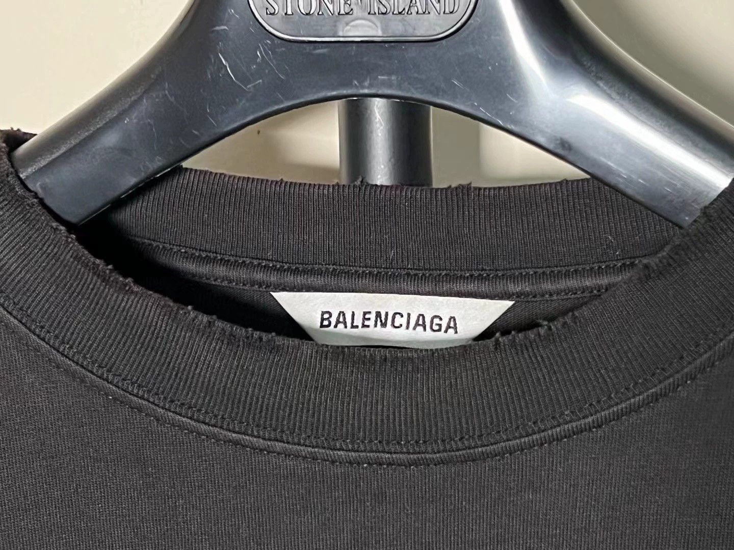 Balenciaga Balenciaga Black Church Letter Short Sleeve Size US L / EU 52-54 / 3 - 4 Thumbnail