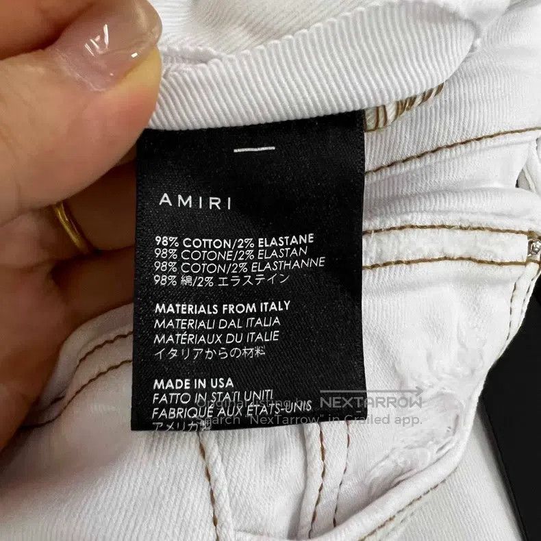 Amiri Amiri Size 30 White ripped slim trousers Size US 30 / EU 46 - 4 Thumbnail