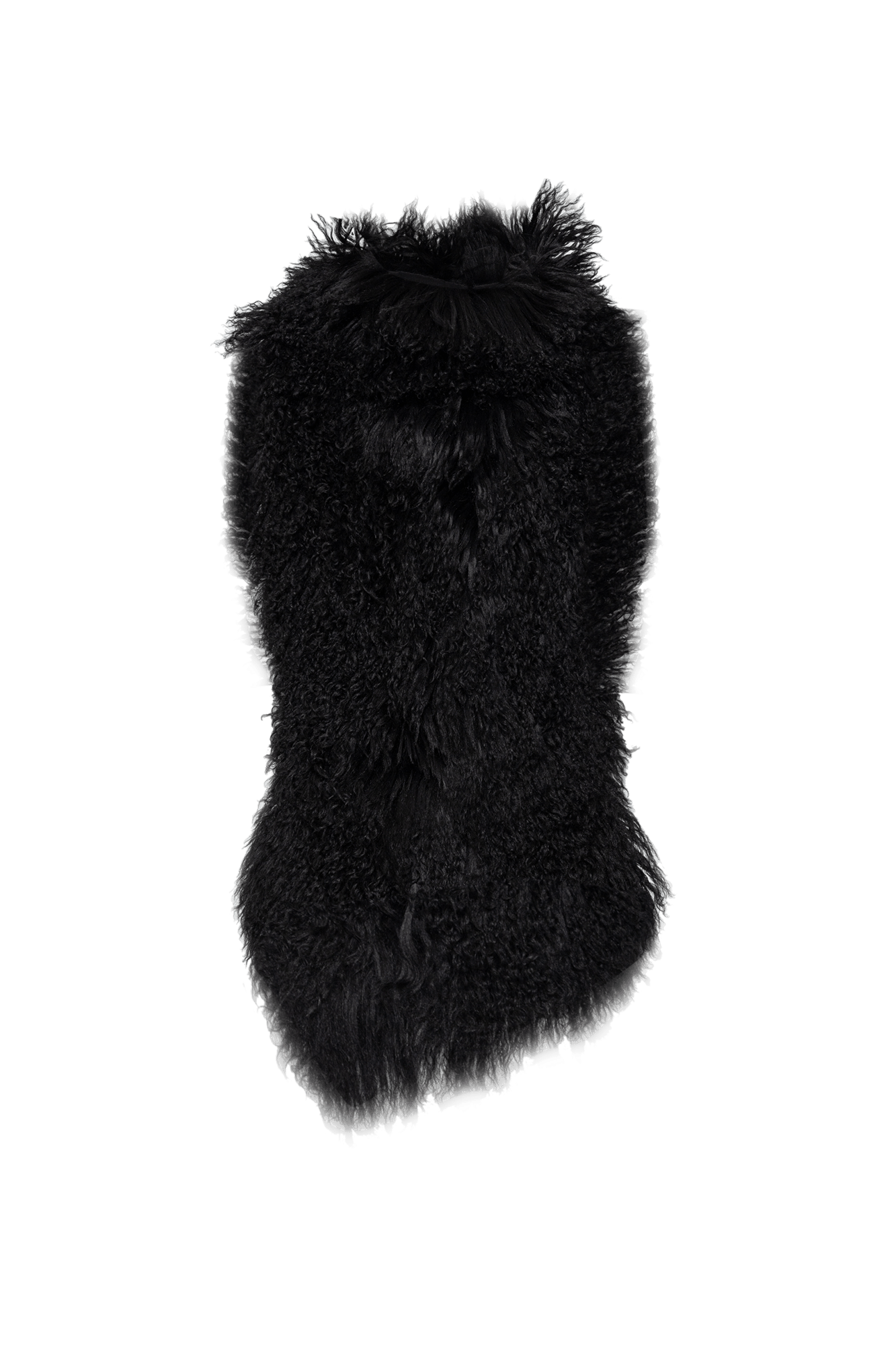 Alexander McQueen o1s22i1n1024 Knit Shearling Top in Black Size S / US 4 / IT 40 - 1 Thumbnail
