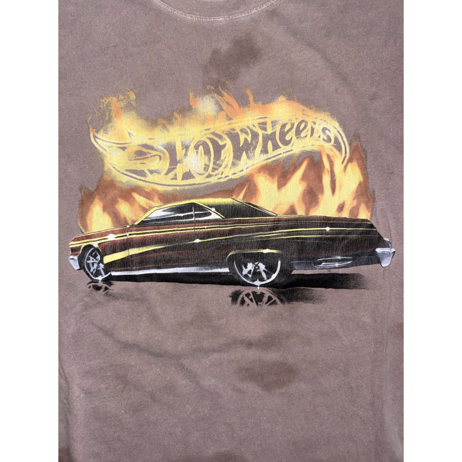Vintage VINTAGE Forever 21 x Hot Wheels T-Shirt Brown Chevy Nova Flames Large Size US L / EU 52-54 / 3 - 2 Thumbnail