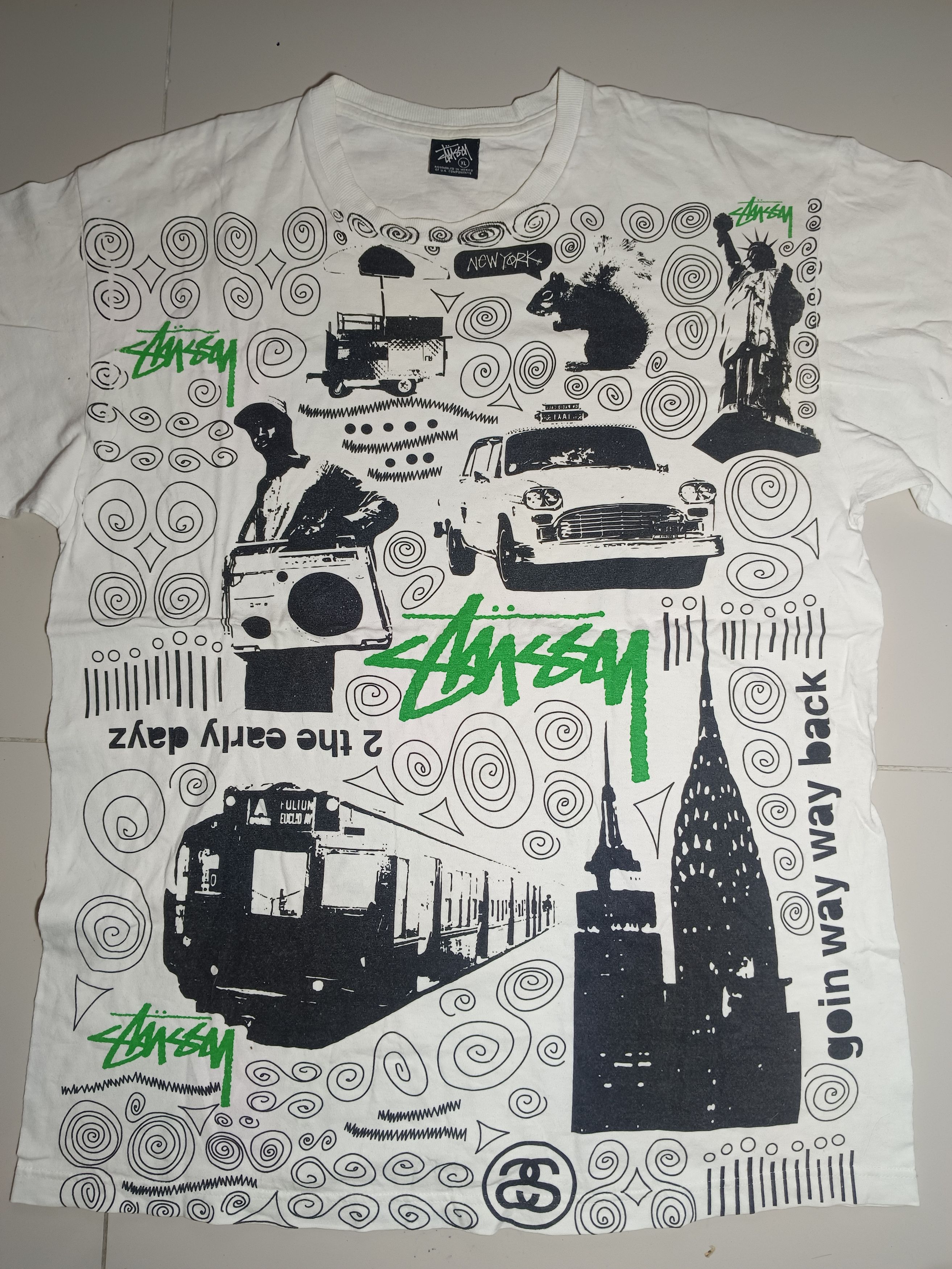 Stussy × Vintage Vintage Rare Stussy T-shirt Size US L / EU 52-54 / 3 - 4 Thumbnail