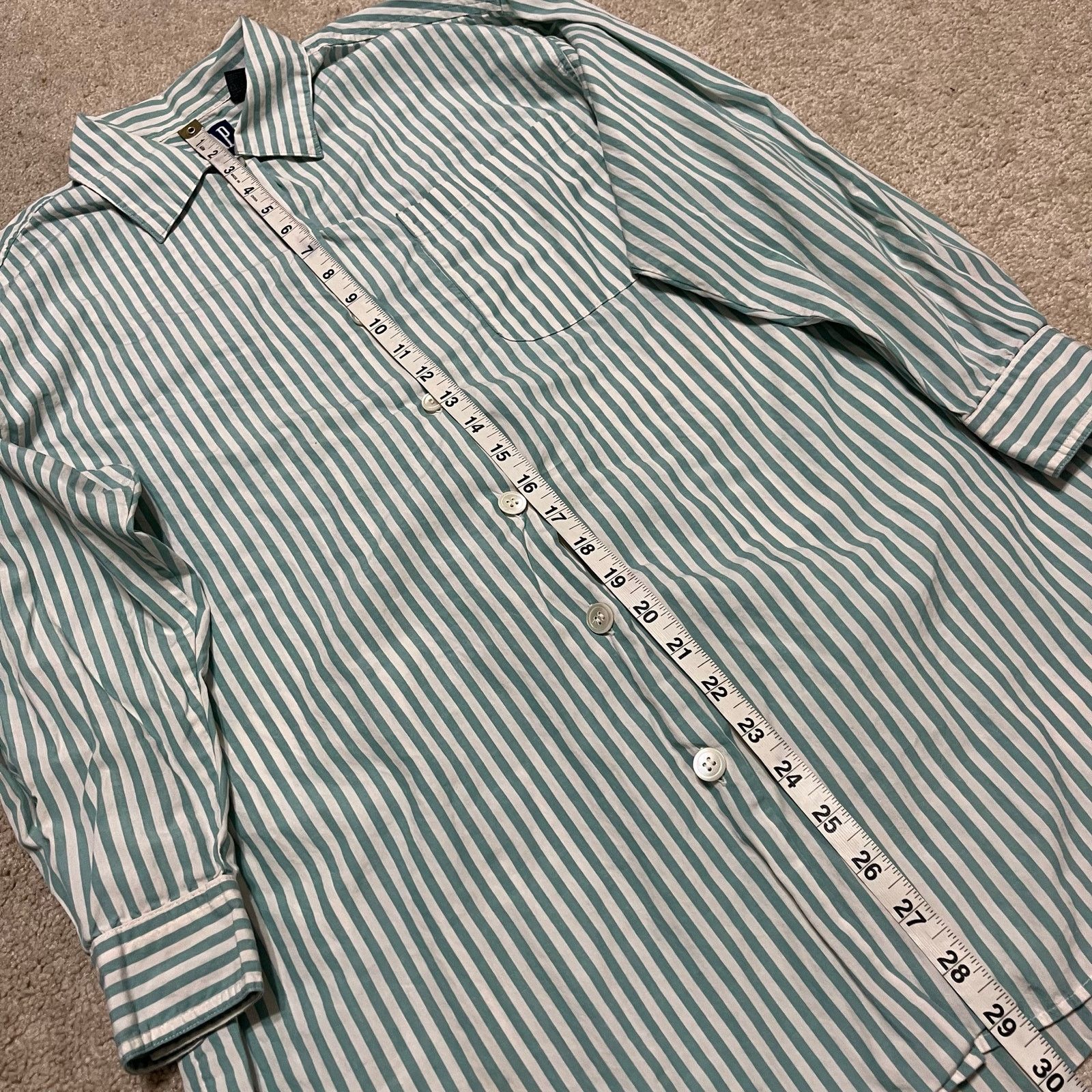 Gap Gap Green/White Striped Preppy Button Up Small Size US S / EU 44-46 / 1 - 5 Thumbnail