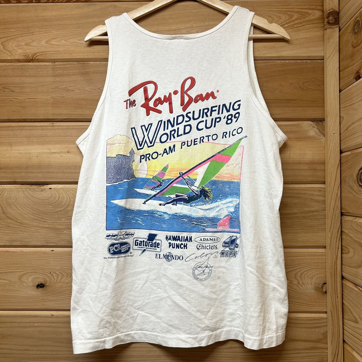 Vintage Vintage 1989 Ray Ban Sunglasses Windsurfing Tank Top Shirt Size US M / EU 48-50 / 2 - 1 Thumbnail