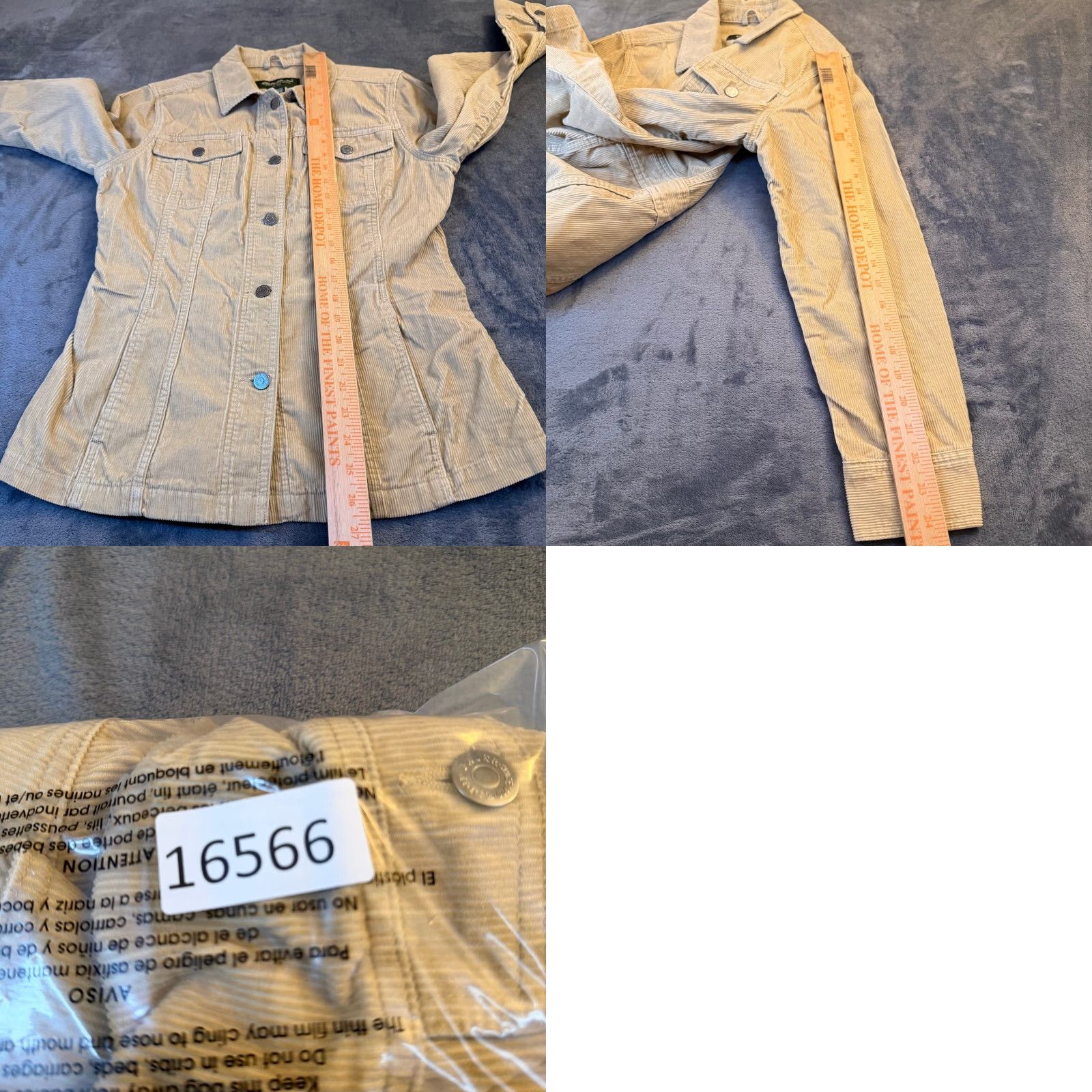 Eddie Bauer VINTAGE not applicable; use actual: Eddie Bauer Corduroy Trucker Jacket Tan Button Front Long Sleeve Womens Medium Size M / US 6-8 / IT 42-44 - 8 Thumbnail