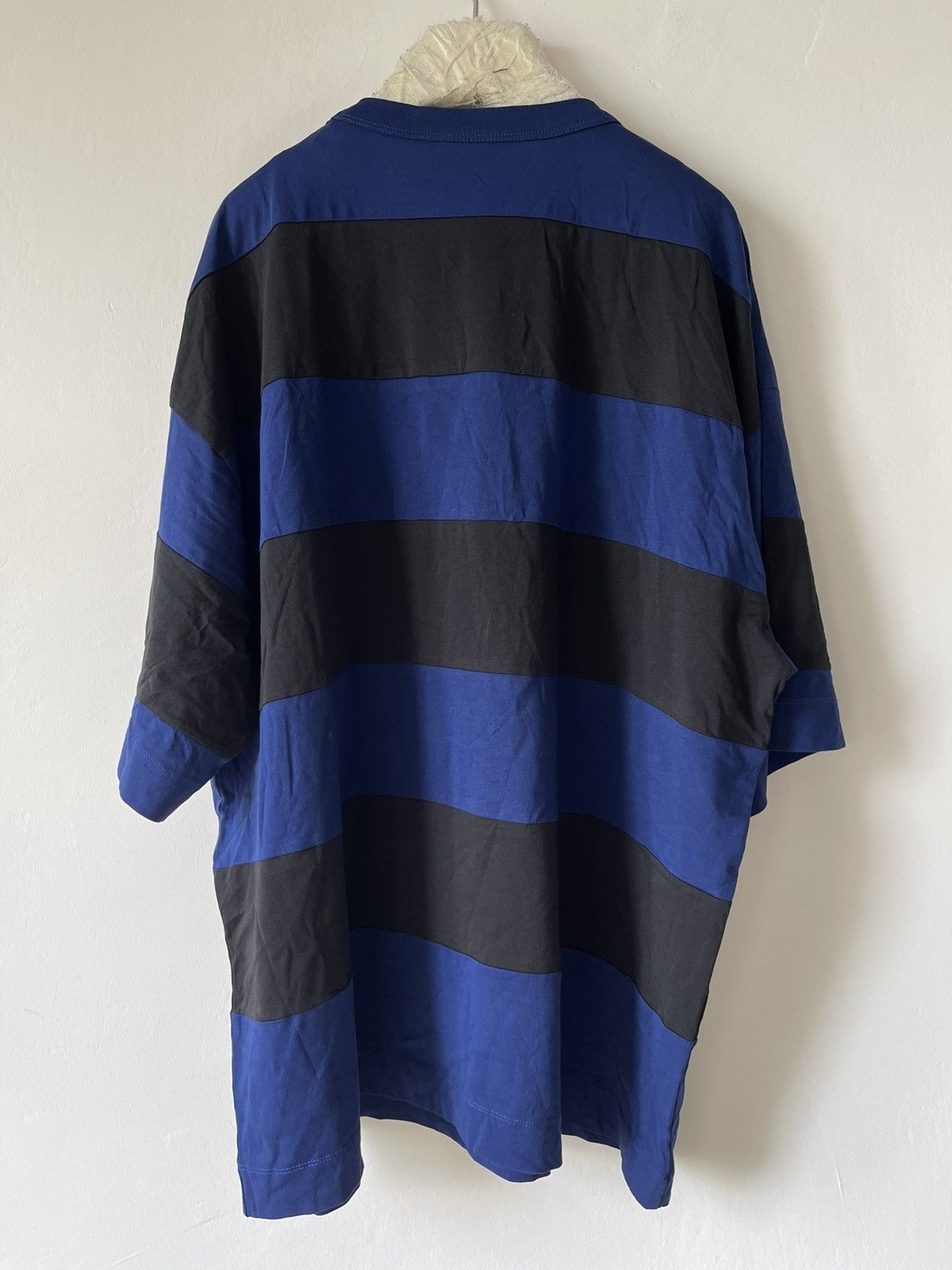 Dries Van Noten Black & Blue Striped T-Shirt Size US L / EU 52-54 / 3 - 4 Thumbnail