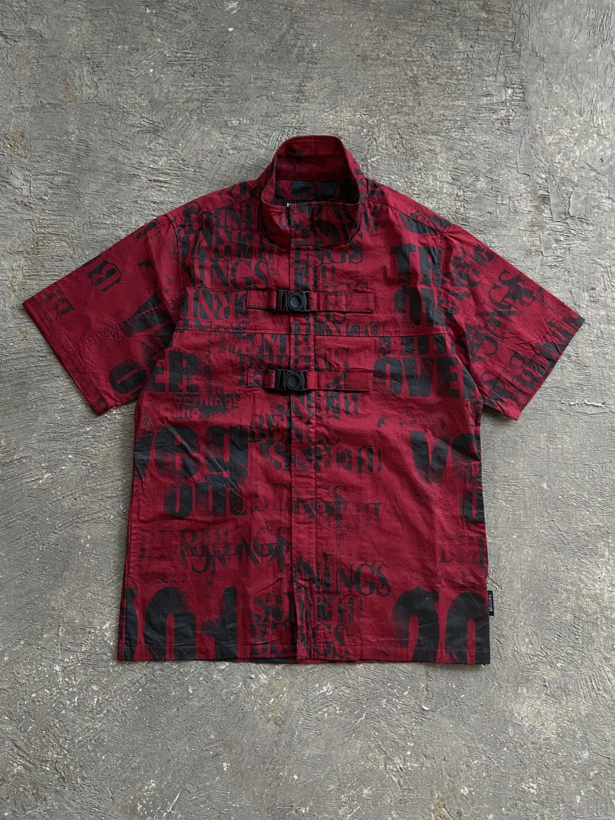20471120 2000s Berning Sho - Vkei Style Poem Belt Zipper Shirt Size US M / EU 48-50 / 2 - 1 Thumbnail