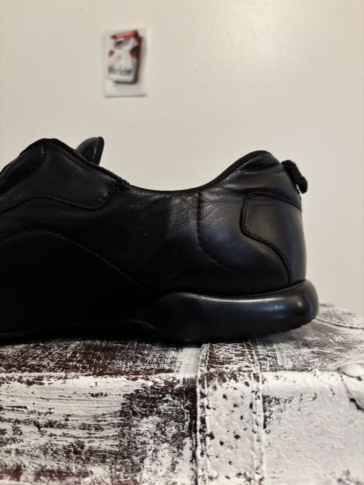 Prada Prada s/s2000 Square Toe Leather Luxury Trainers (damaged) Size US 12 / EU 45 - 15 Thumbnail