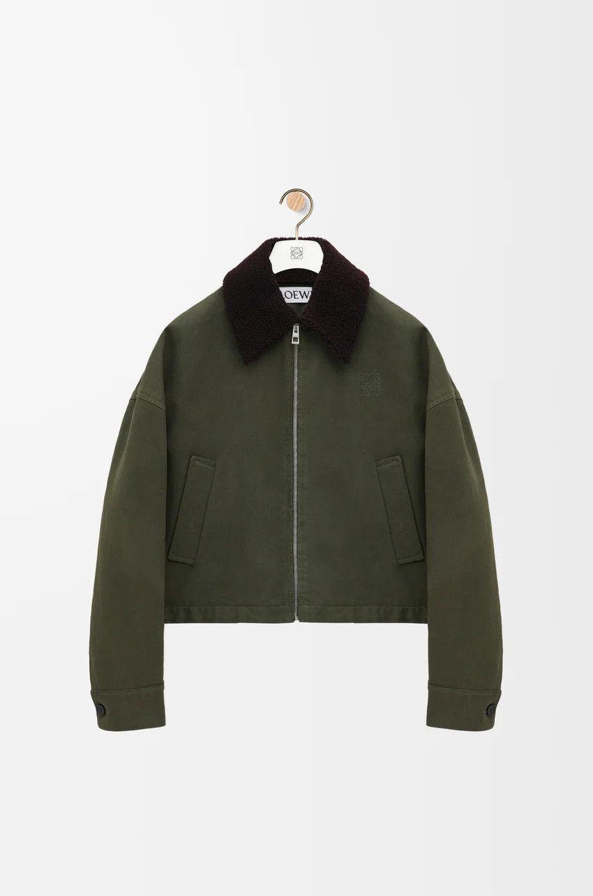 Loewe o1loc1c0525 Jacket in Cotton in Khaki Green Size S / US 4 / IT 40 - 1 Thumbnail