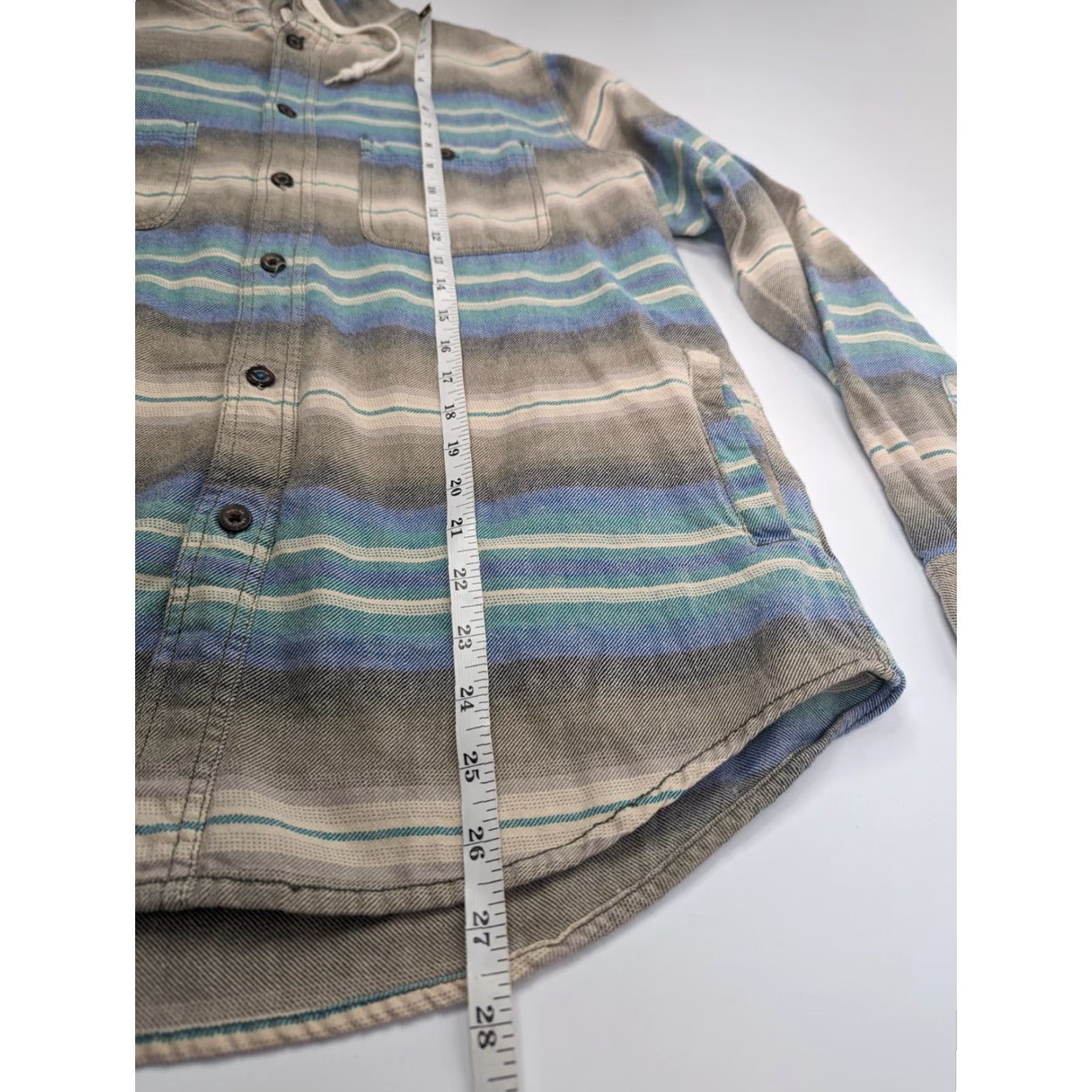 Vintage VINTAGE Modern Amusement Shirt Hoodie Striped Shacket Men’s Medium Long Sleeve Button-Up Size US M / EU 48-50 / 2 - 6 Thumbnail