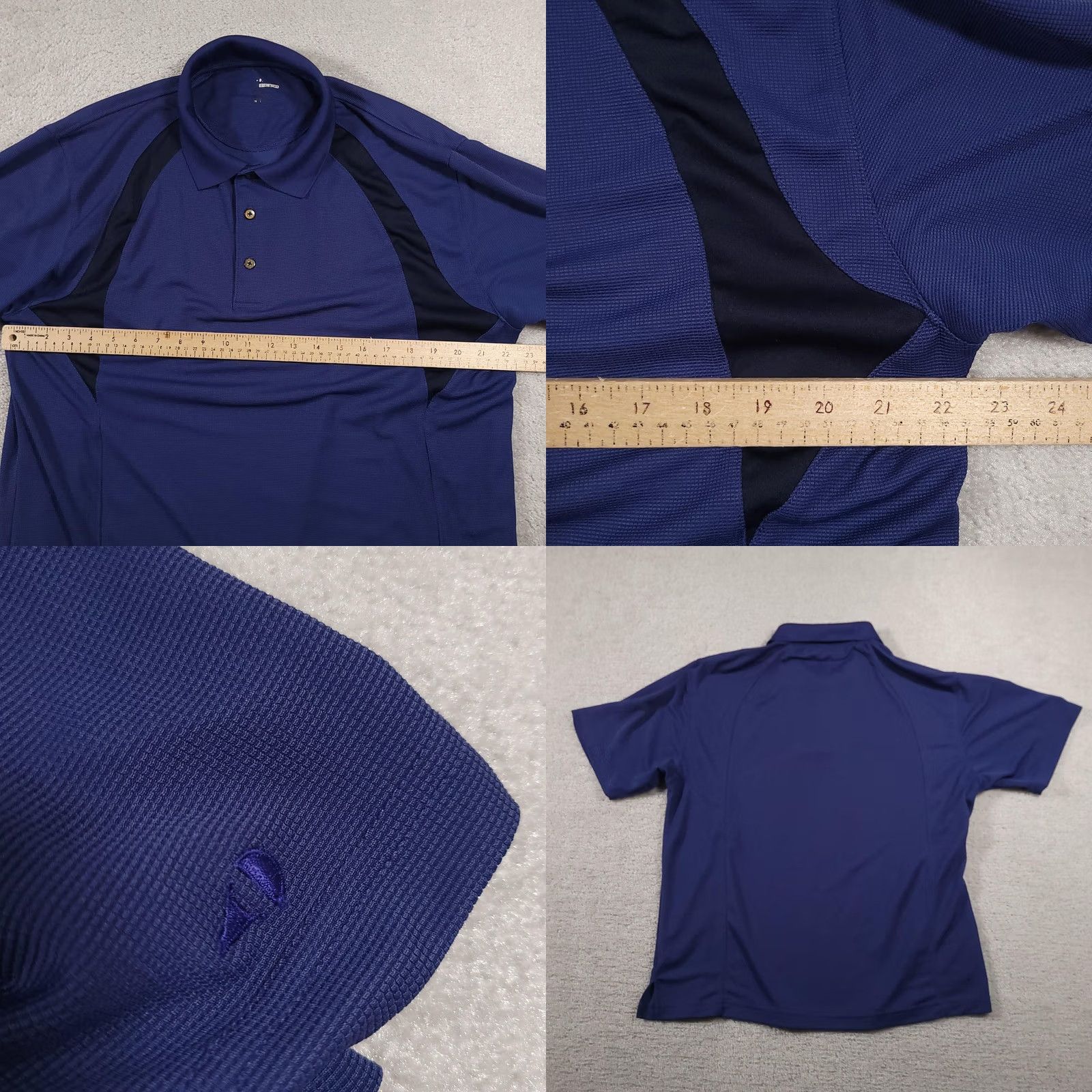 Vintage Grand Slam Polo Shirt Mens Large Golf Tennis Classic Blue Polo Short Sleeve Moisture Wicking Breathable Performance Size US L / EU 52-54 / 3 - 8 Thumbnail