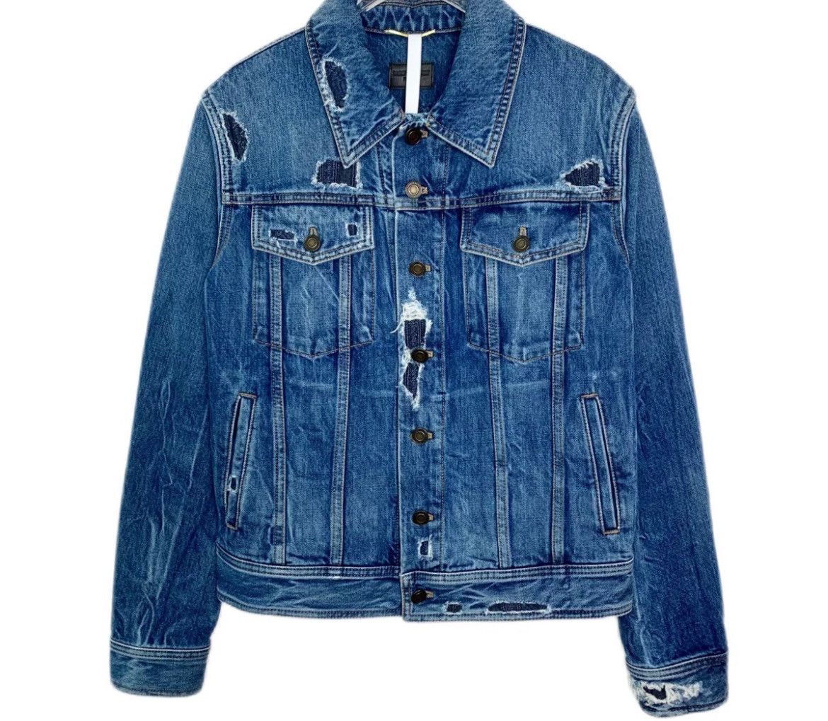Saint Laurent Paris Saint Laurent slp lapels Feng Shui washed denim jacket Grailed