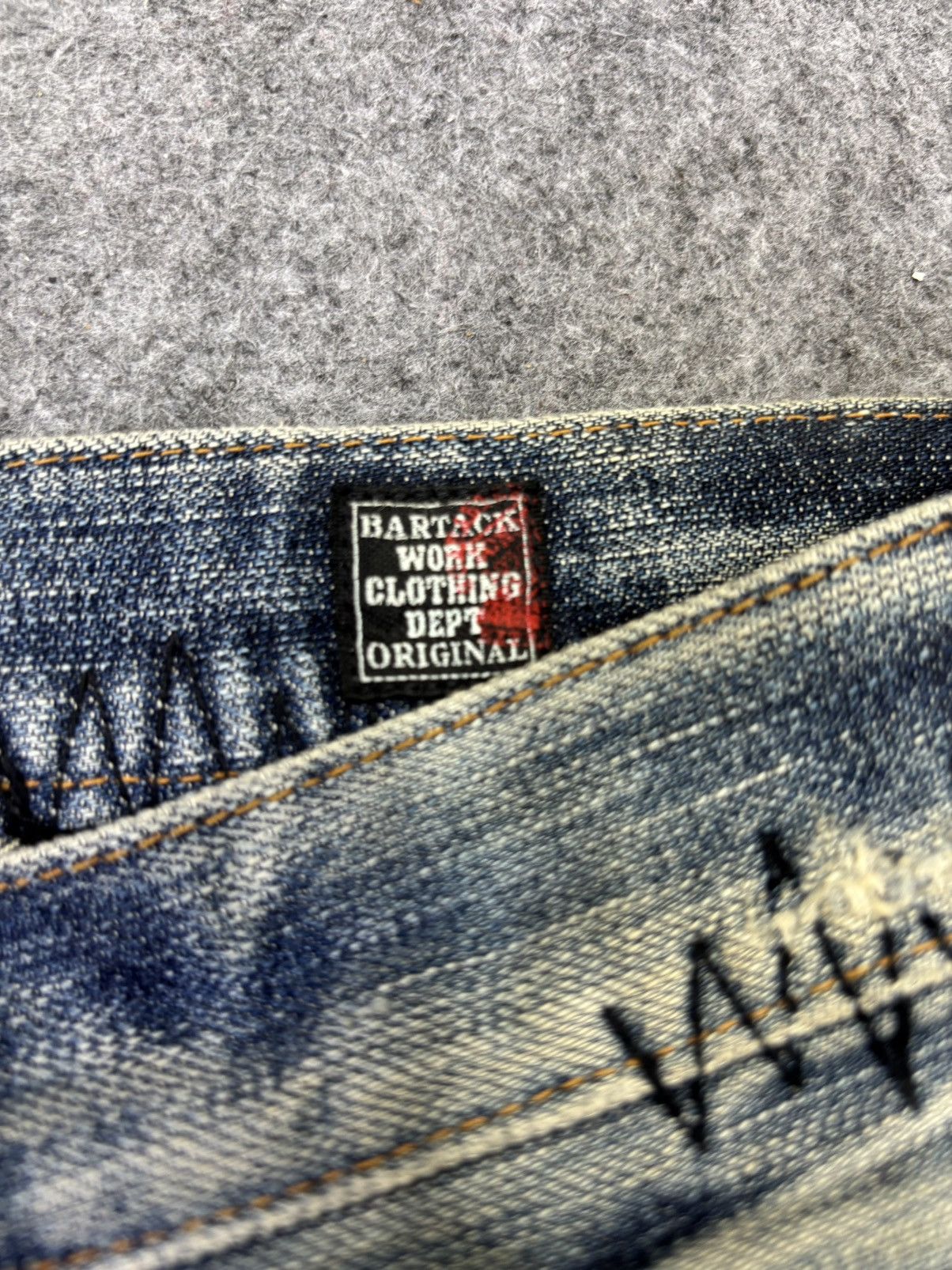Japanese Brand 💥Insane Boro💥Archival Bartack Patchwork Denim F786 Size US 33 - 10 Thumbnail