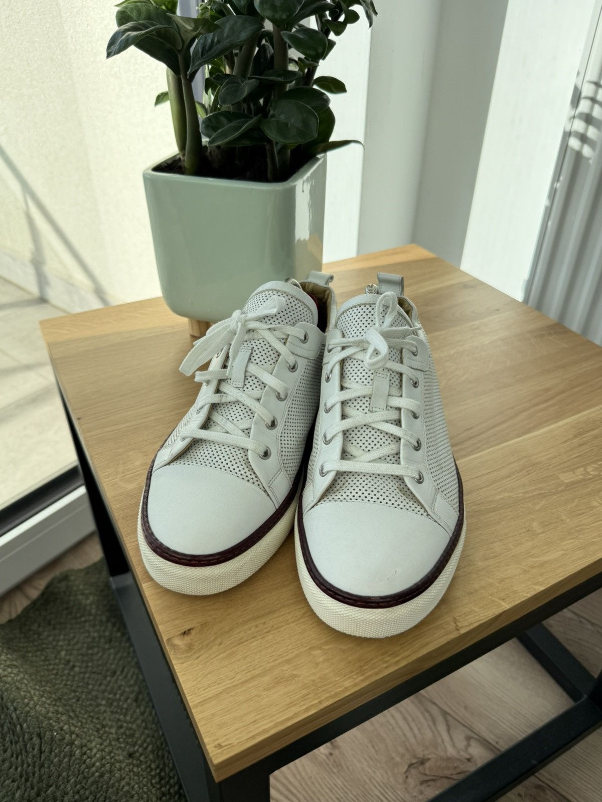 Hermes Hermes Sneakers Leather White logo Shoes 44 Size US 10 / EU 43 - 6 Thumbnail