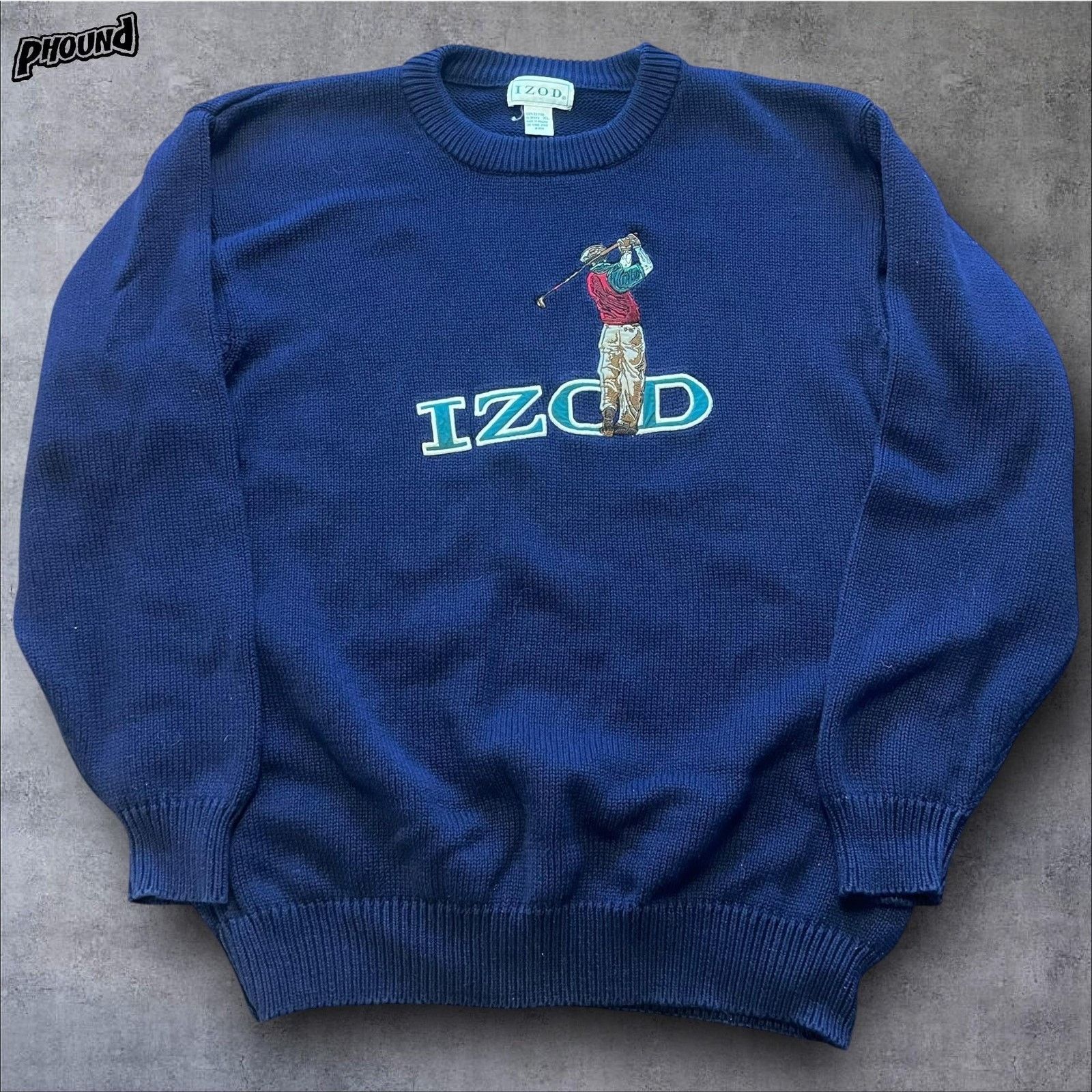 Izod Izod Sweater XL Golf Embroidered Pullover 100% Vintage 90s Size US XL / EU 56 / 4 - 1 Thumbnail