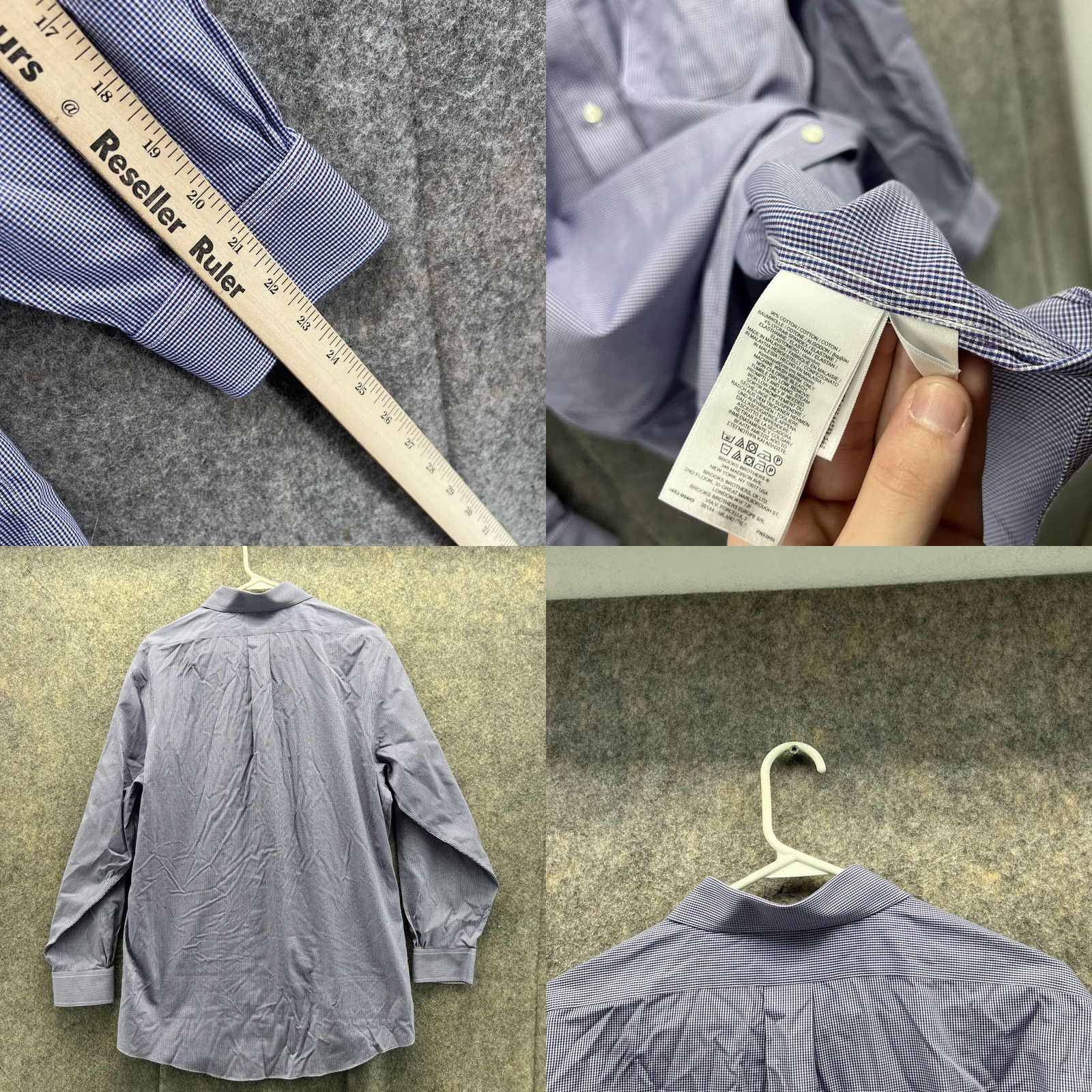Brooks Brothers Brooks Brothers Shirt Men 16.5 33 Blue Check Button-Down Regent Preppy Supima Regular Casual Form... Size US XL / EU 56 / 4 - 8 Thumbnail