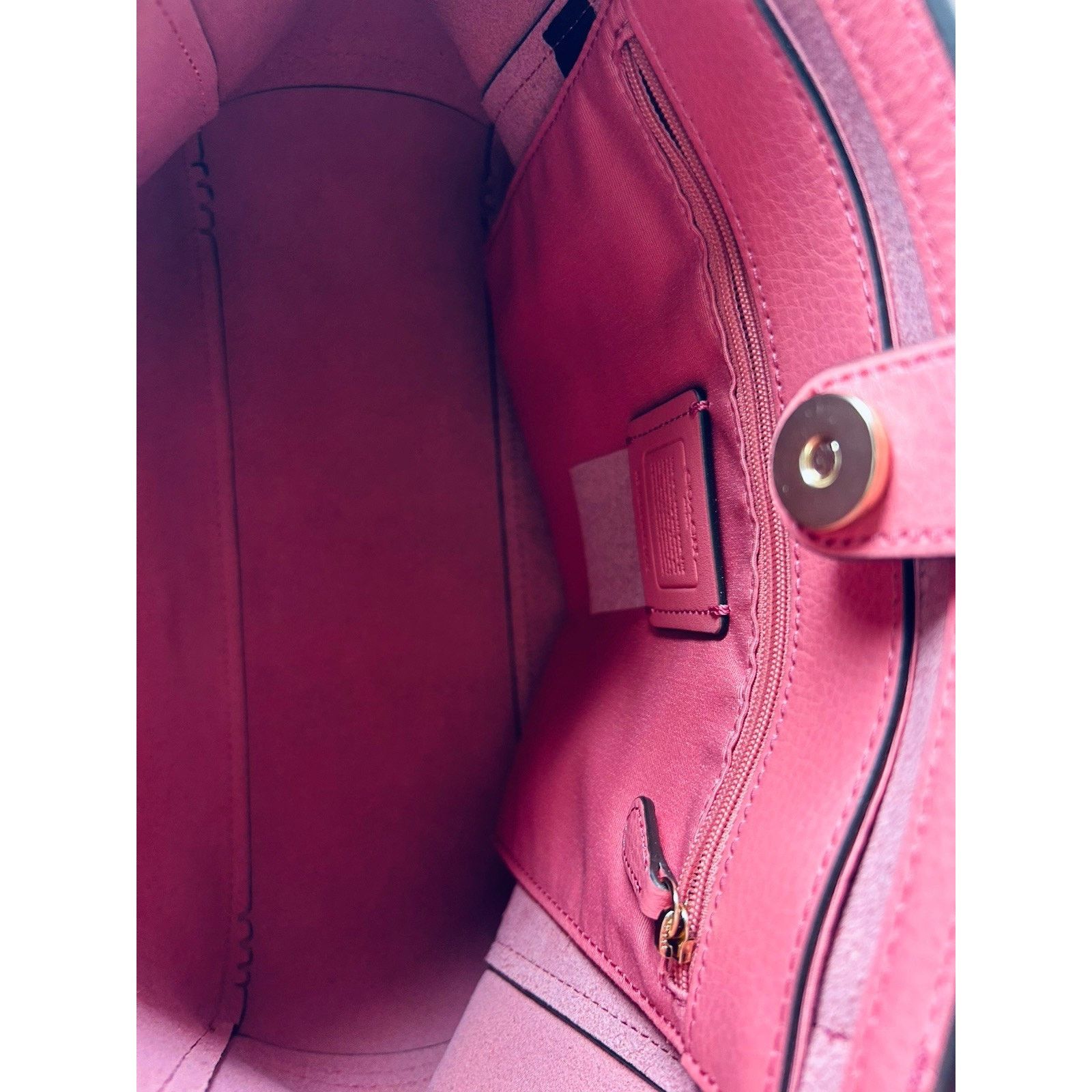 Coach Coach Leather Tote 27 Pink Blush C5775 Carriage Colorblock Size ONE SIZE - 5 Thumbnail