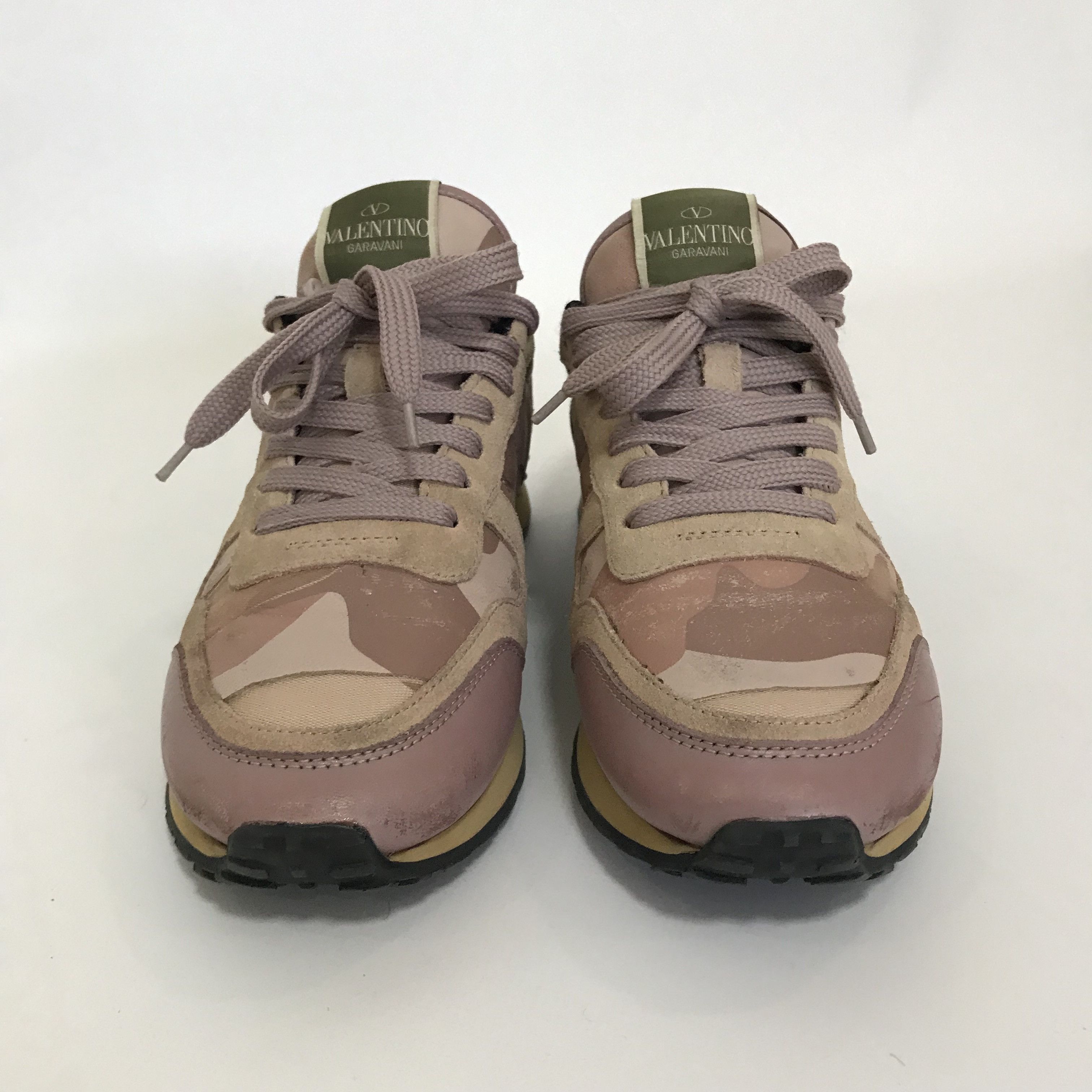 Valentino VALENTINO Garavani Rockrunner Pink Camouflage Sneakers Shoes Size US 7 / IT 37 - 5 Thumbnail