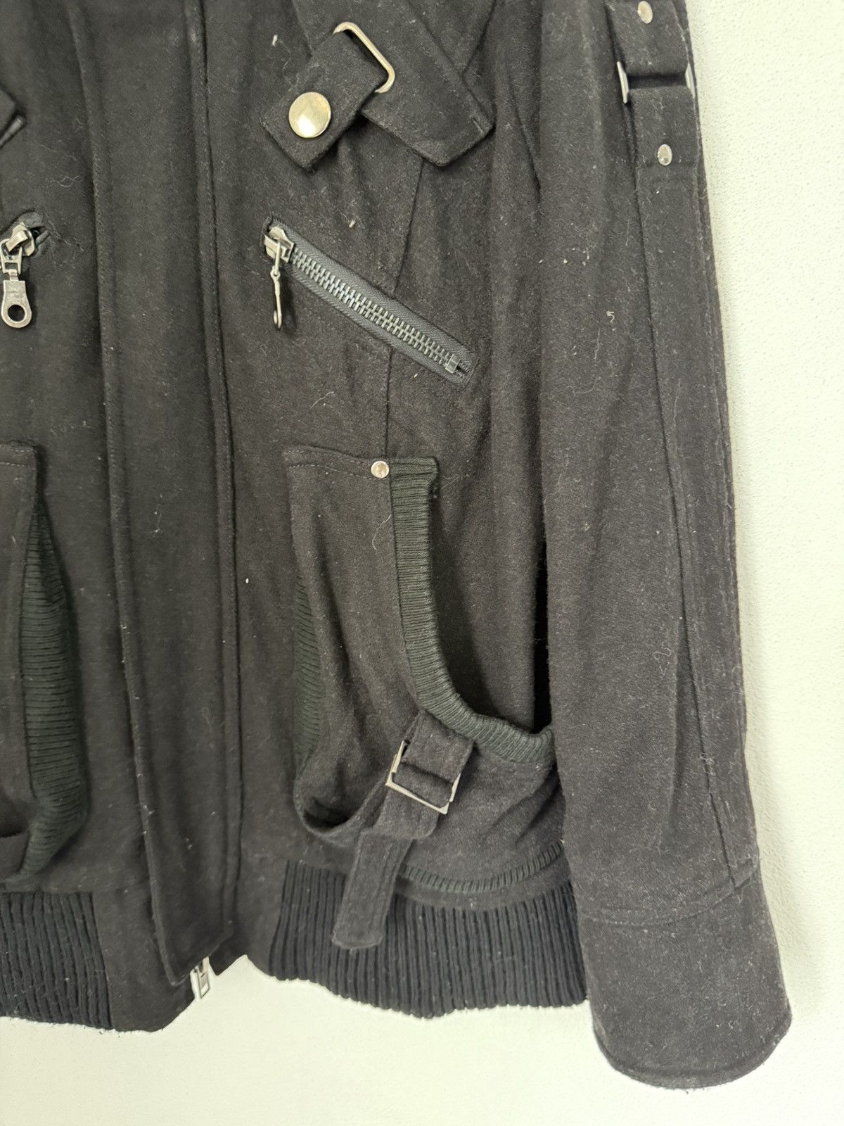 Japanese Brand Dark Aesthetic Jacket Buckle Ribbed High Collar Gothic Edge Size US XL / EU 56 / 4 - 4 Thumbnail
