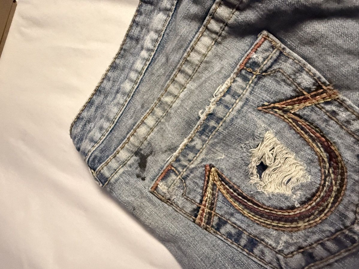 True Religion × Vintage Rainbow True Religion Jeans Real Vintage Y2K Bobby Big T Cut Size 31" - 6 Thumbnail