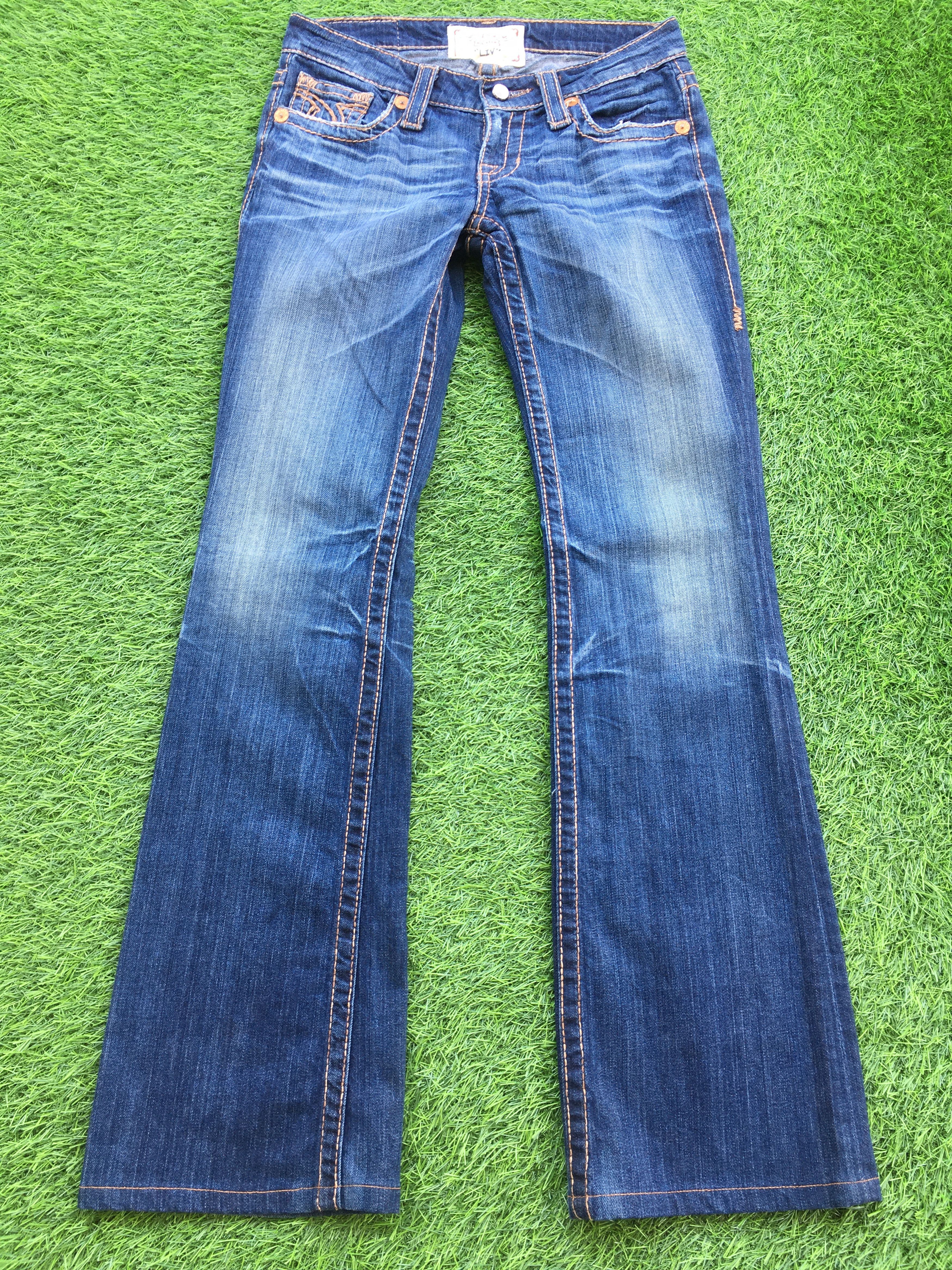 Big Star × Japanese Brand × Jean Big Star Bold Stitch Low Rise Bootcut Jeans D-956 Size 27" / US 4 / IT 40 - 1 Thumbnail