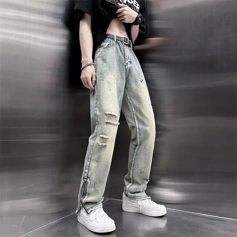 Japanese Brand × Jean Retro loose straight zipper jeans Size US 30 / EU 46 - 3 Thumbnail