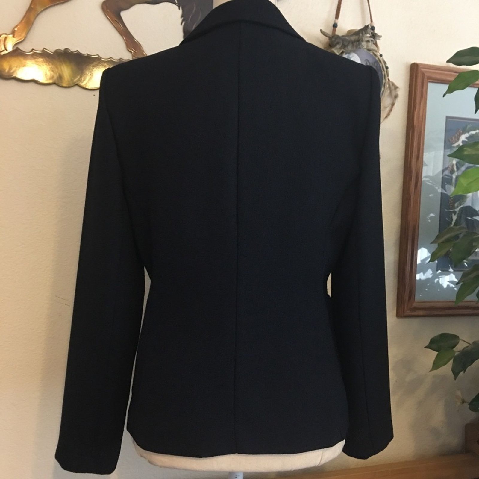 Vintage Vintage Tenzer dark navy textured career jacket Size XS / US 0-2 / IT 36-38 - 6 Thumbnail