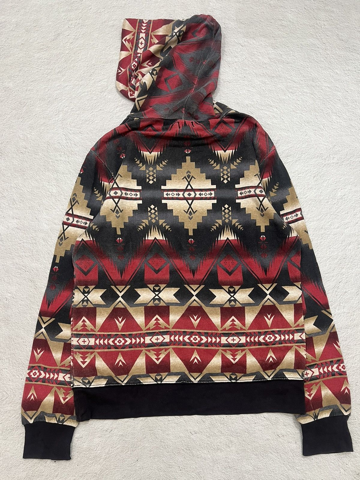 Polo Ralph Lauren 2000s RRL Denim Supply RL Aztec Print Hoddie y2k Lgb Ifsix Size US M / EU 48-50 / 2 - 2 Thumbnail