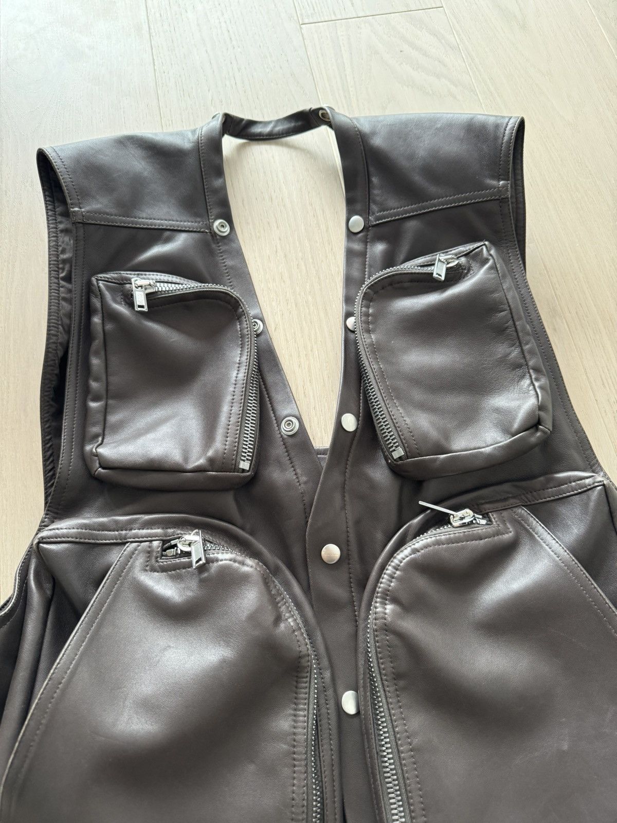 Rick Owens Rick Owens Concordians Leather Cargo Vest Size US M / EU 48-50 / 2 - 3 Thumbnail