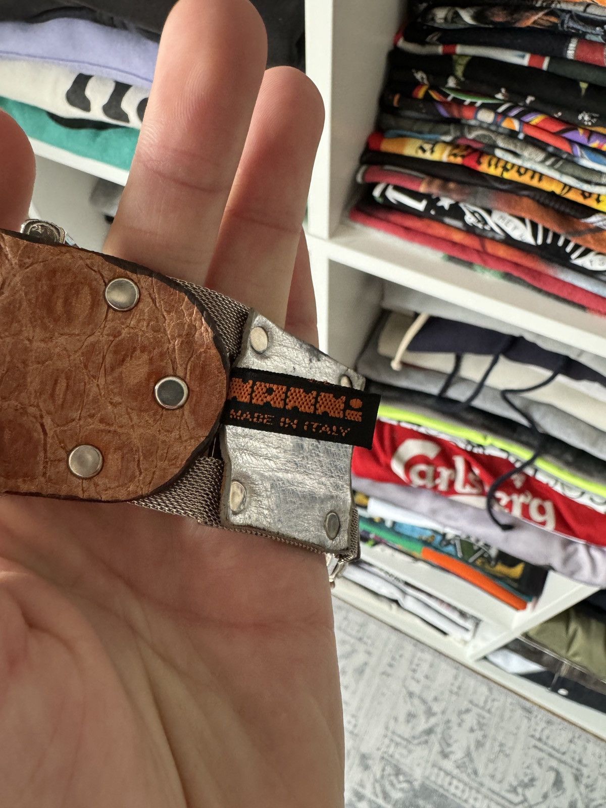 Vintage Vintage Leather Avant Garde Belt Rhinestones Nanni Japanese Size ONE SIZE - 13 Thumbnail