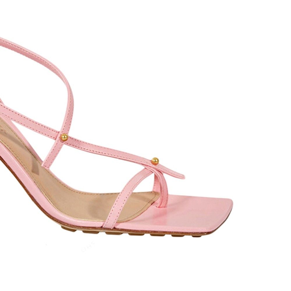 Bottega Veneta o1bcso1str0924 Stretch Sandal Lambskin Blossom in Light Pink Size US 9.5 / IT 39.5 - 5 Thumbnail