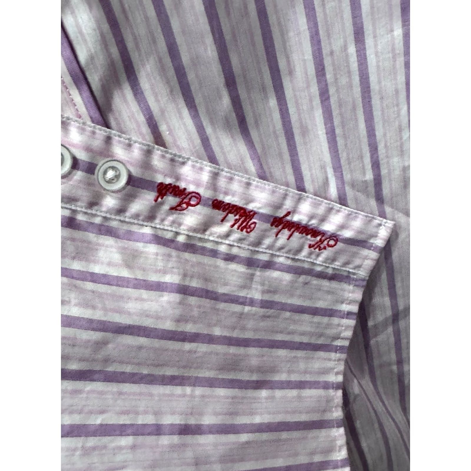Robert Graham Robert Graham Plum Stripe LONG SLEEVE SHIRT 3XL XXXL Men XS/XX? No—keep original sizes: 3XL XXXL 18.5 x 37 SHIRT Mens Multicolor Long Sleeve stripes Size US XXL / EU 58 / 5 - 6 Thumbnail