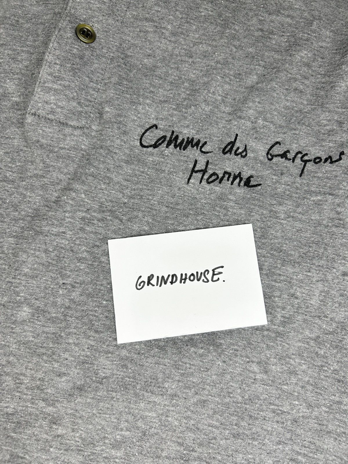 Comme des Garcons Homme F/W 92 Script Logo Polo Shirt Size US M / EU 48-50 / 2 - 9 Thumbnail