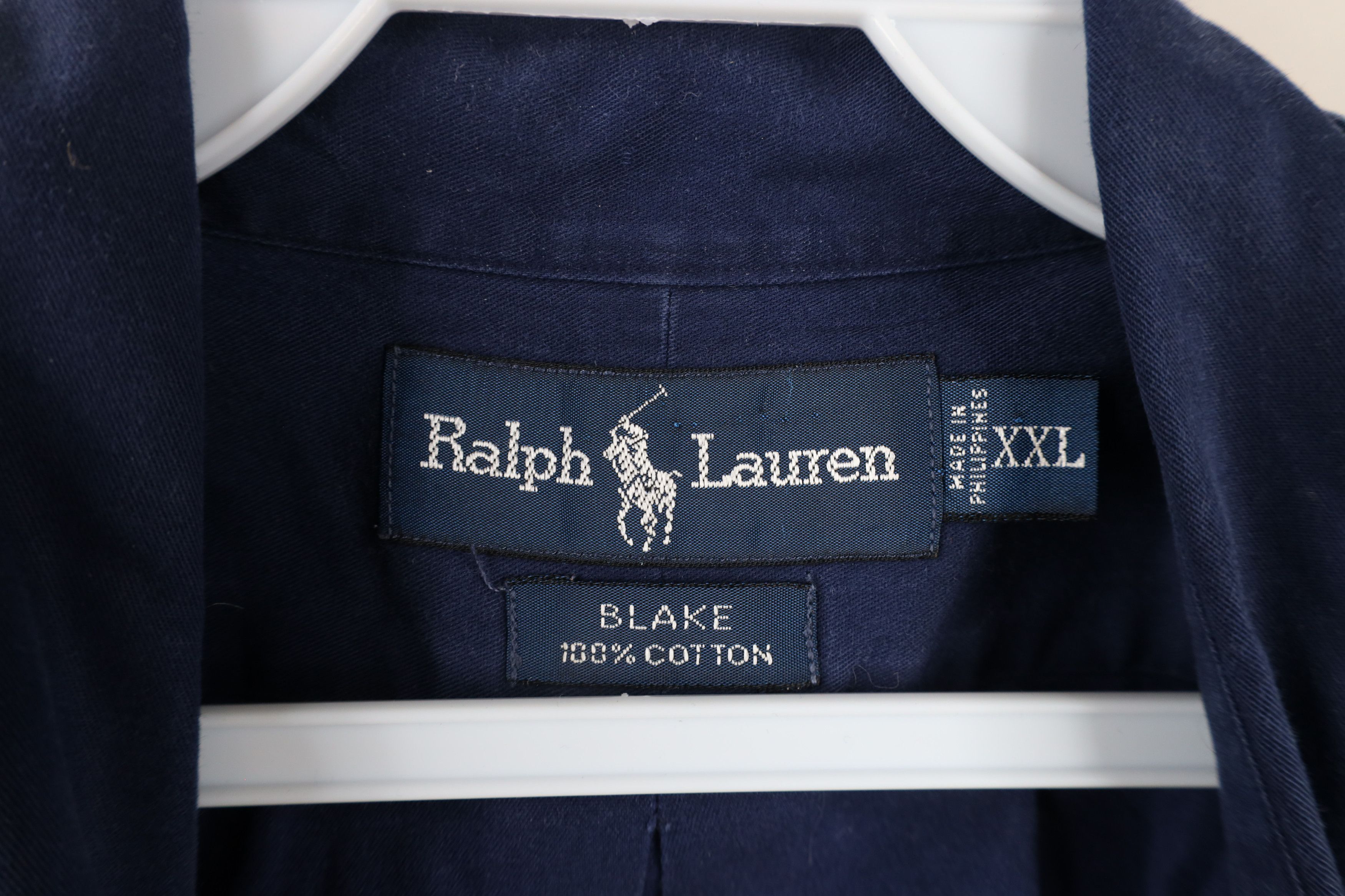 Ralph Lauren × Vintage Vintage 90s Ralph Lauren Collared Button Down Shirt Blue Size US XXL / EU 58 / 5 - 8 Thumbnail