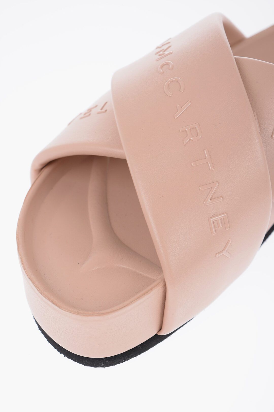 Stella McCartney og1mm0824 Leather Logoed Criss-Cross Slides in Pink Size US 6 / IT 36 - 5 Thumbnail
