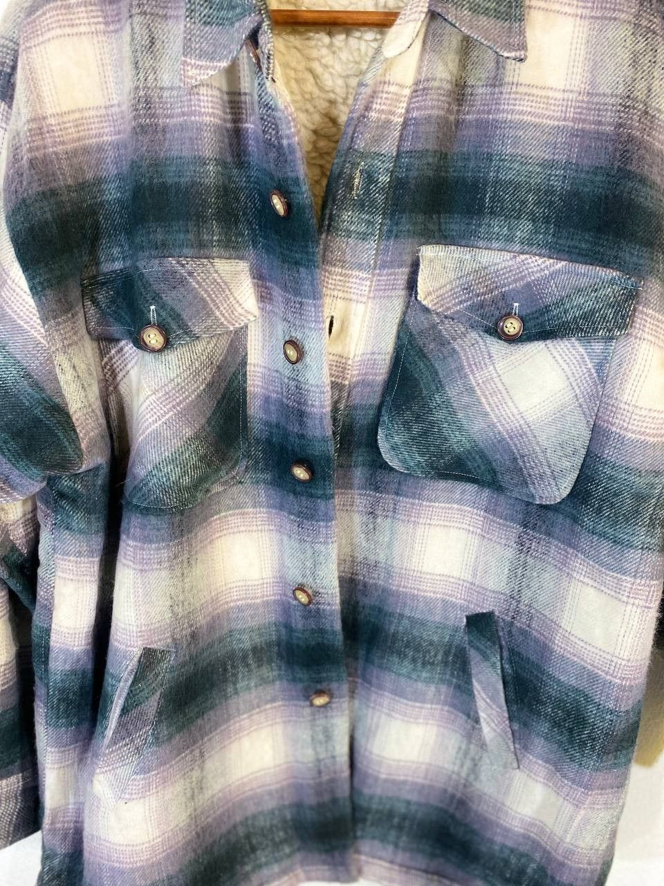 Flannel outdoor wear flannel shadow plaid jacket fleece lining Size US XL / EU 56 / 4 - 8 Thumbnail