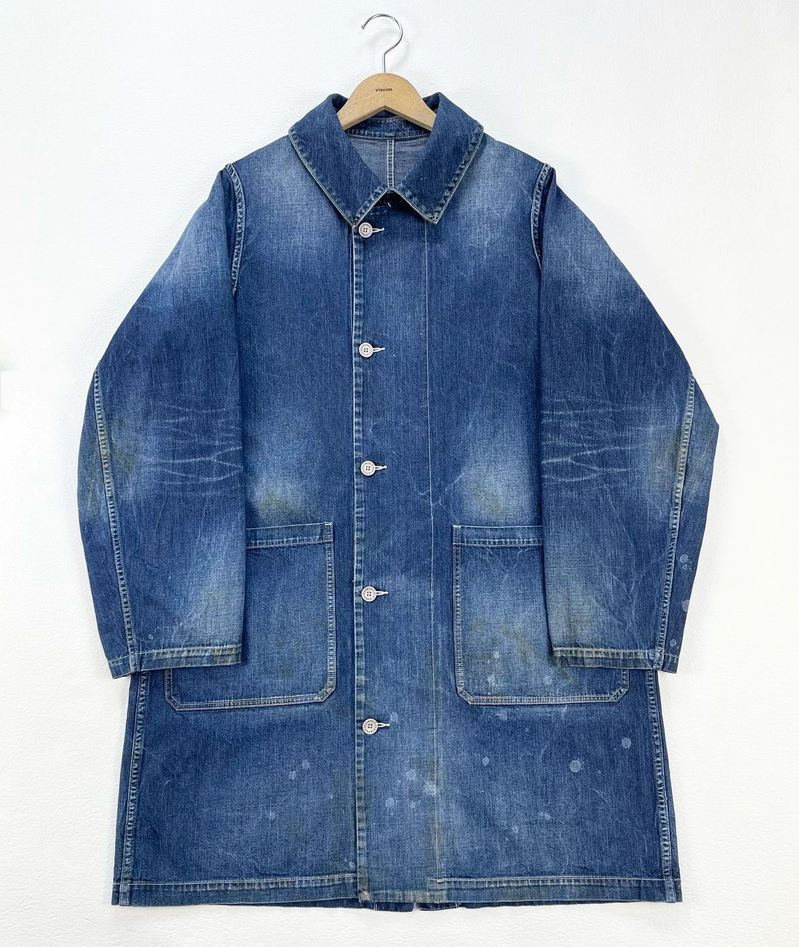Visvim VISVIM GREASE MONKEY COAT DRY Salted Yellow Mud Size US S / EU 44-46 / 1 - 1 Thumbnail