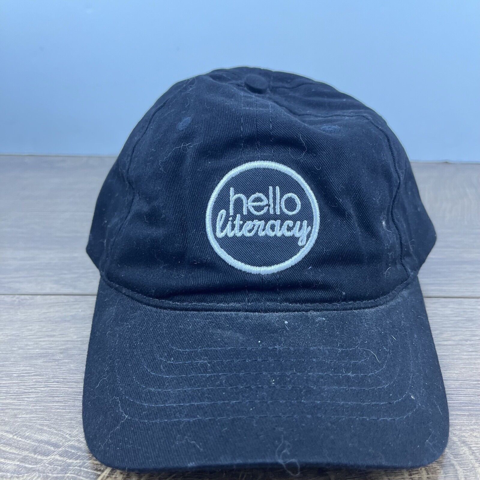 Other Literacy Hat Hello Literacy Hat Black Cap Hat Adjustable Hat Size ONE SIZE - 1 Thumbnail
