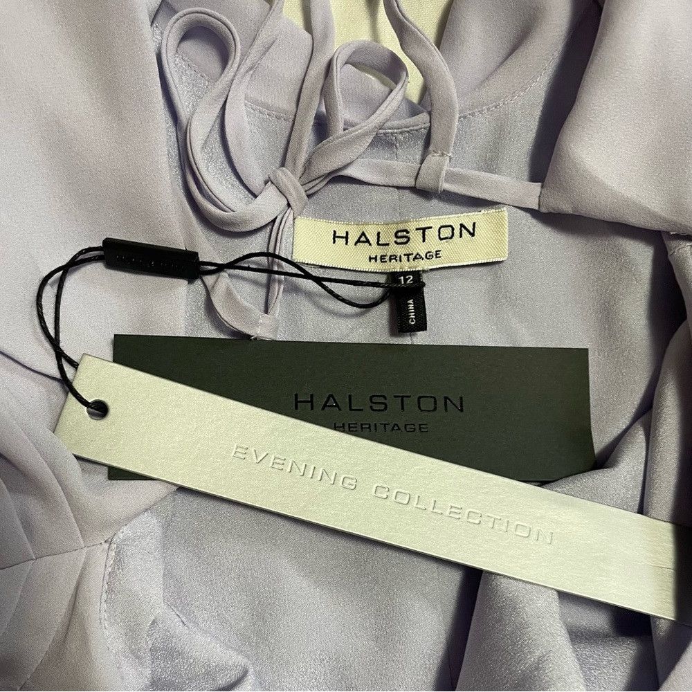 Halston Heritage NWT New $295 Halston Heritage Drape Back Cape Lavender Dres Size XL / US 12-14 / IT 48-50 - 9 Thumbnail