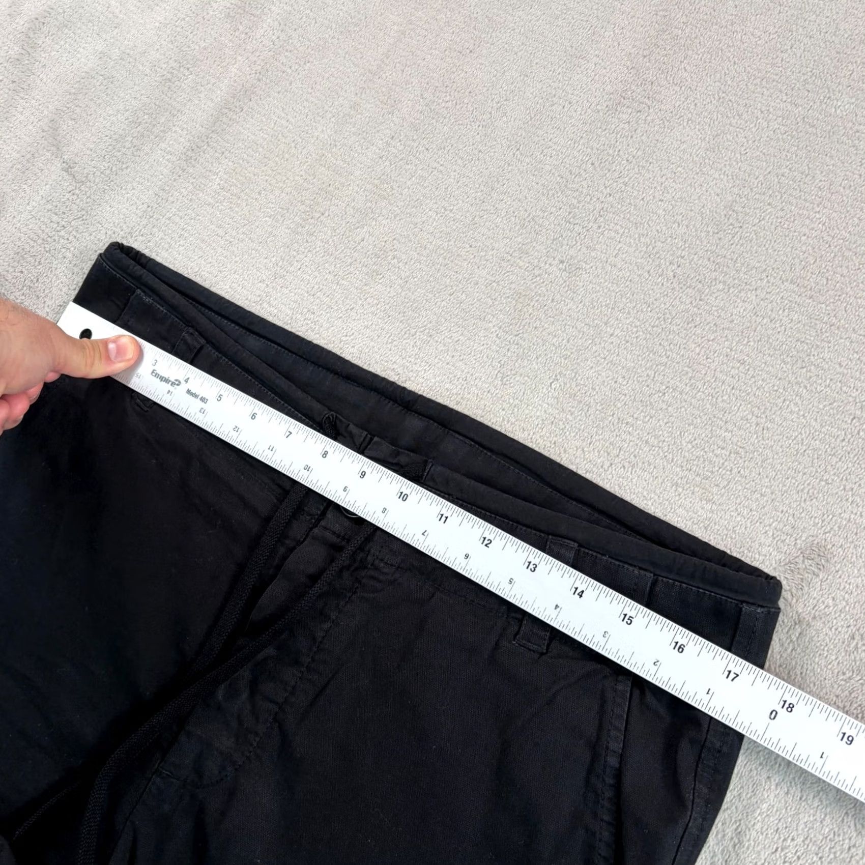 James Perse James Perse Cotton Canvas Utility Pant Black Men 34x31 Jogger Straight 5-Pocket Casual Wearable Front Flat Front | Mens Regular Shoes No Size US 34 / EU 50 - 4 Thumbnail